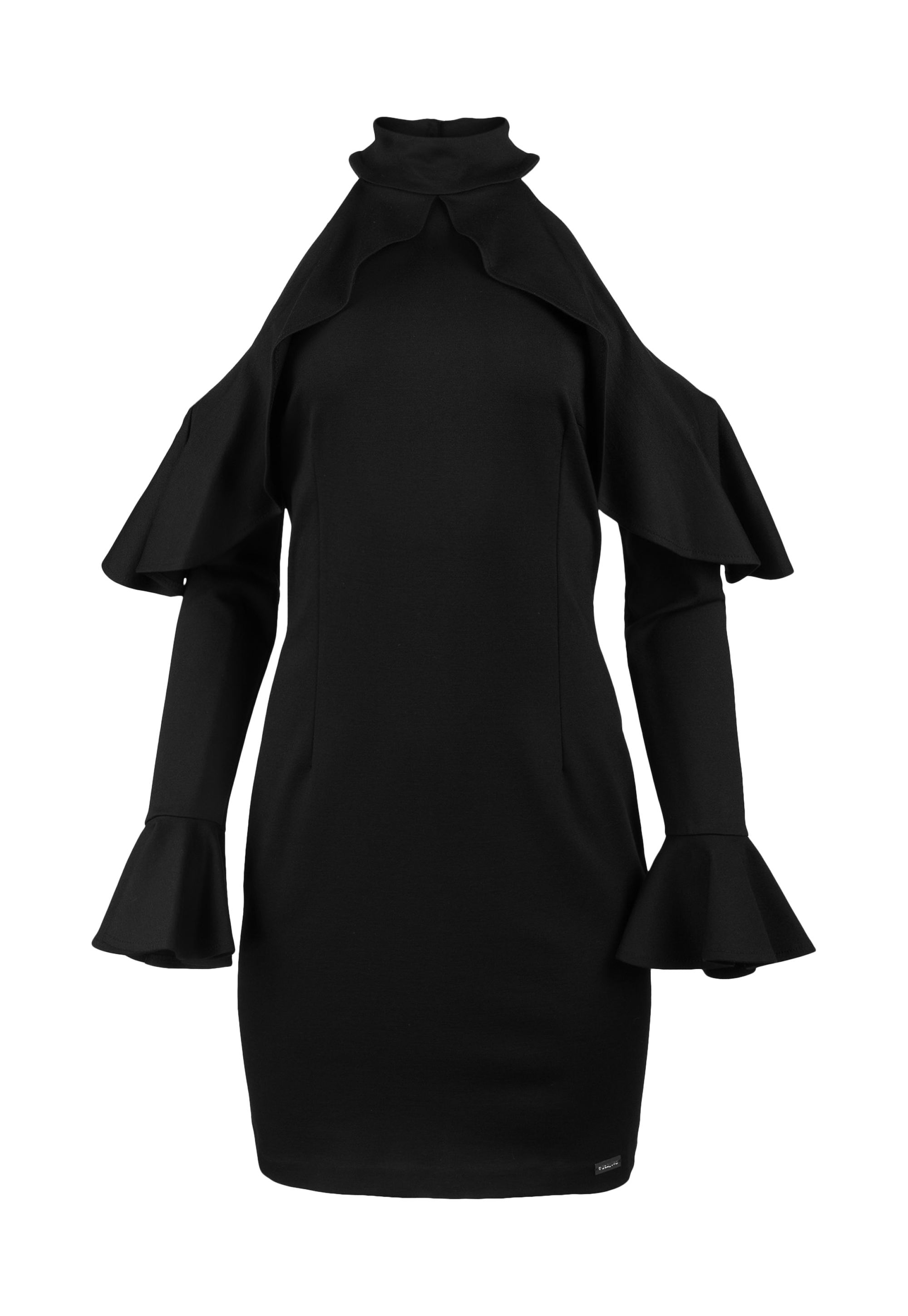 no shoulder long sleeve dress Slim fit dress without shoulders
