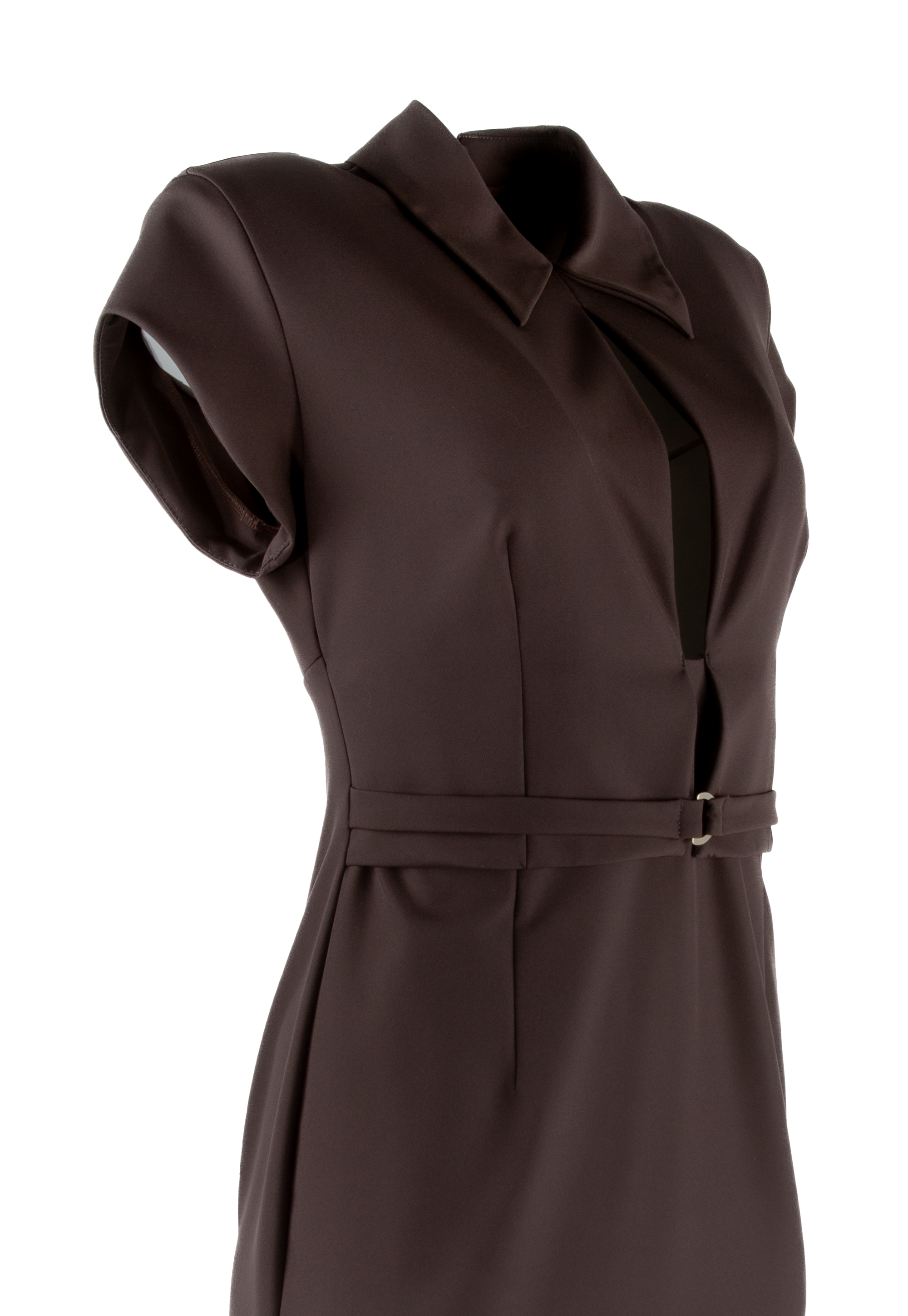 Slim fit dress with collar