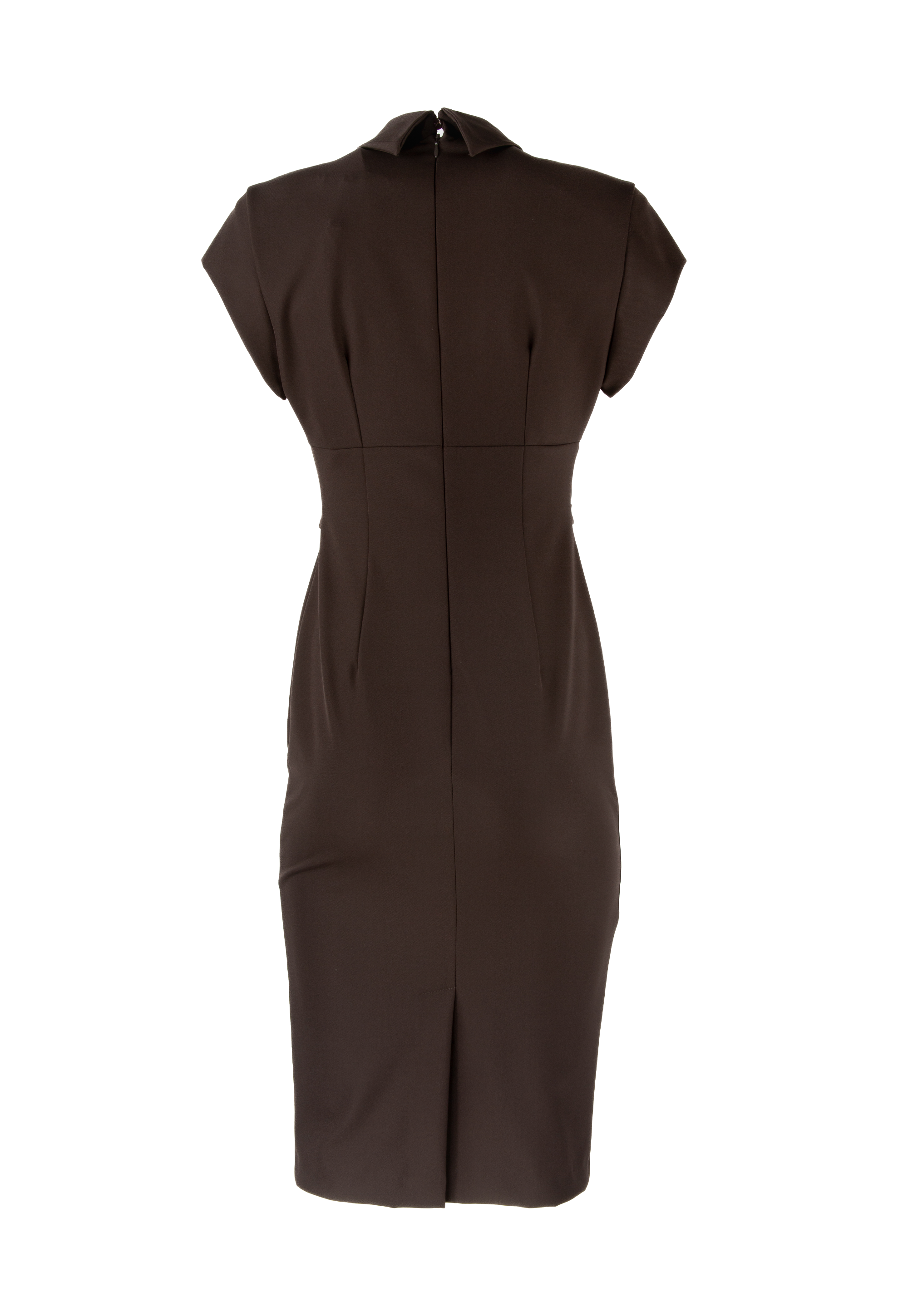 Slim fit dress with collar
