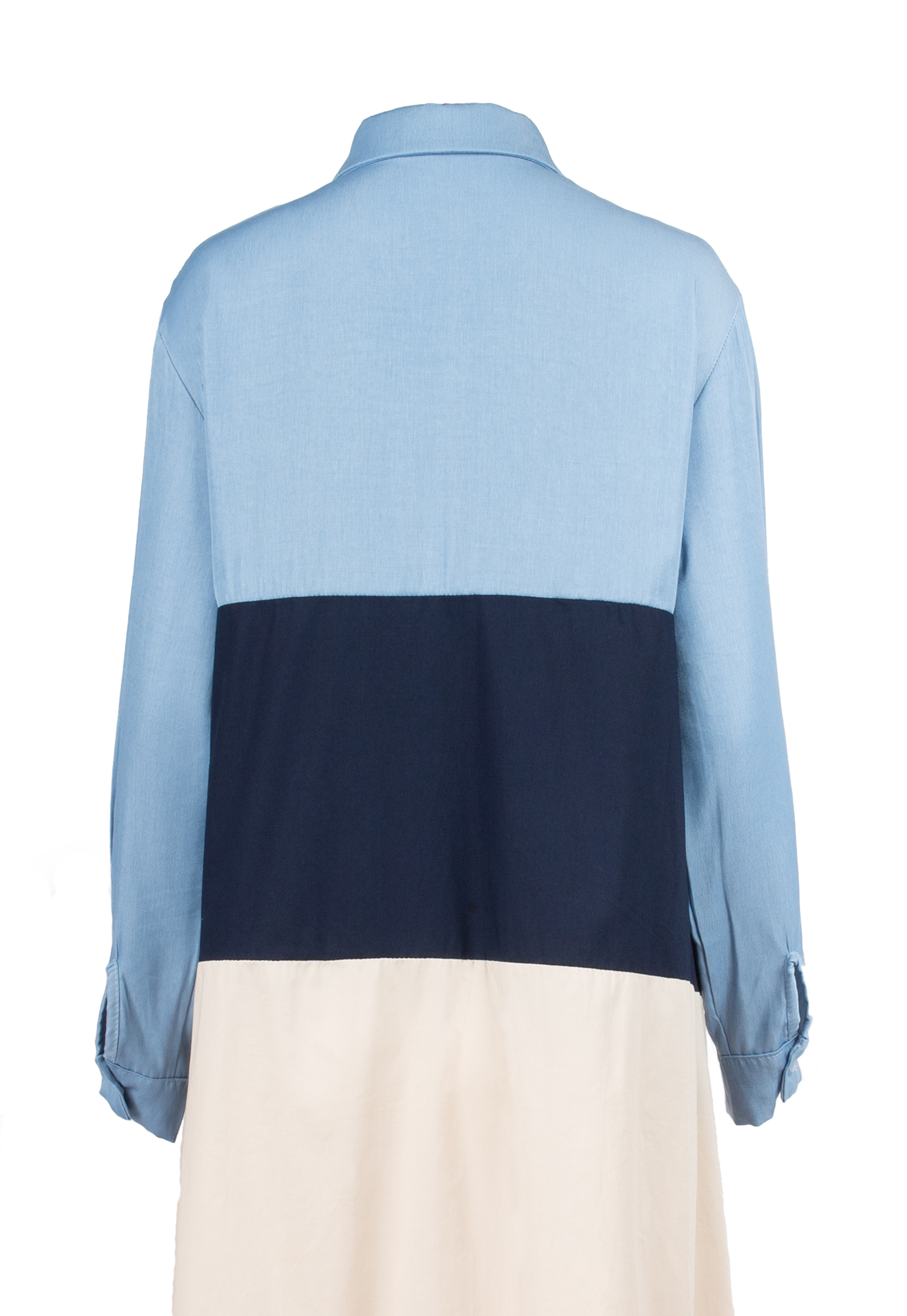 Long Four Cloured Shirt Dress