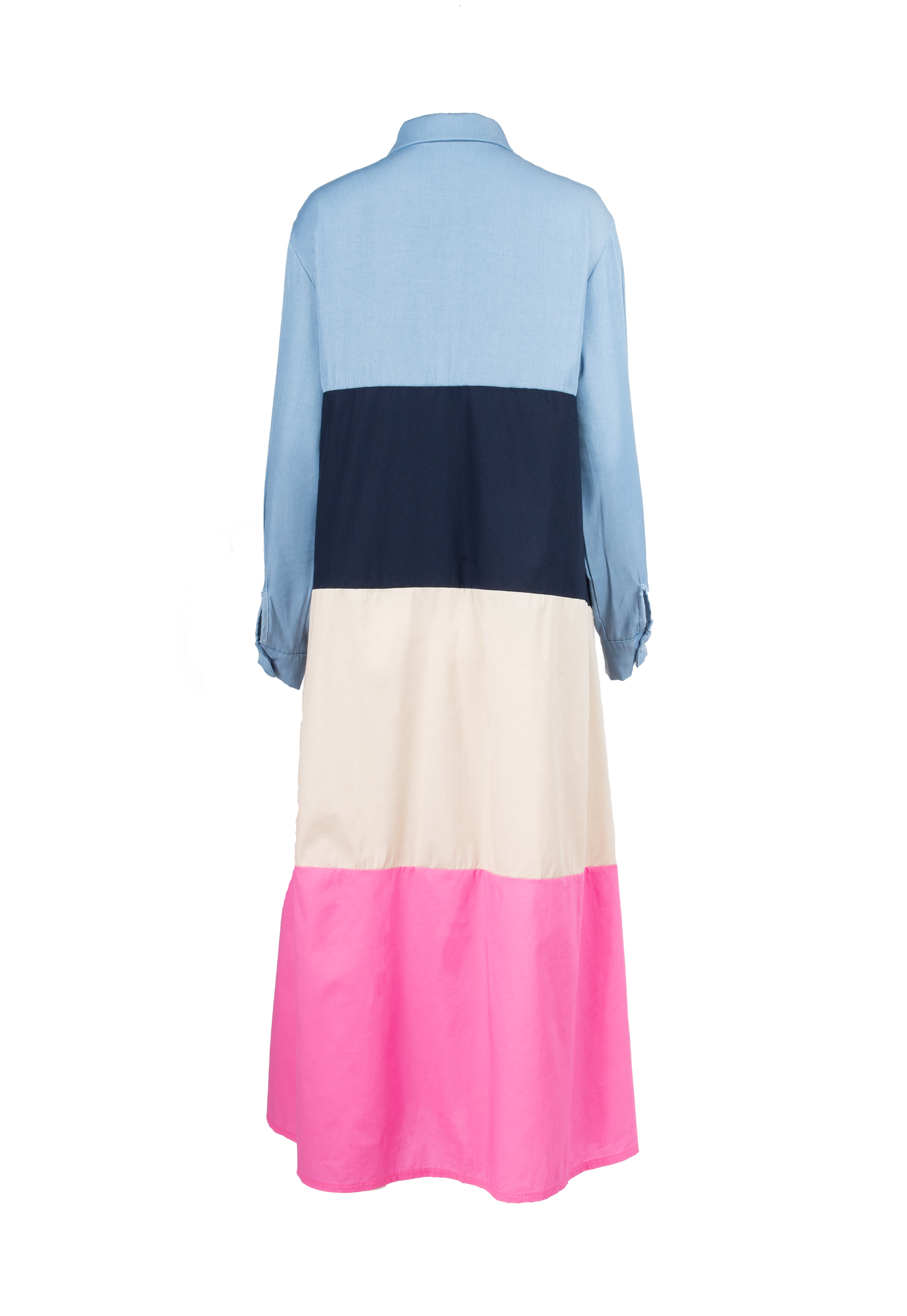 Long Four Cloured Shirt Dress