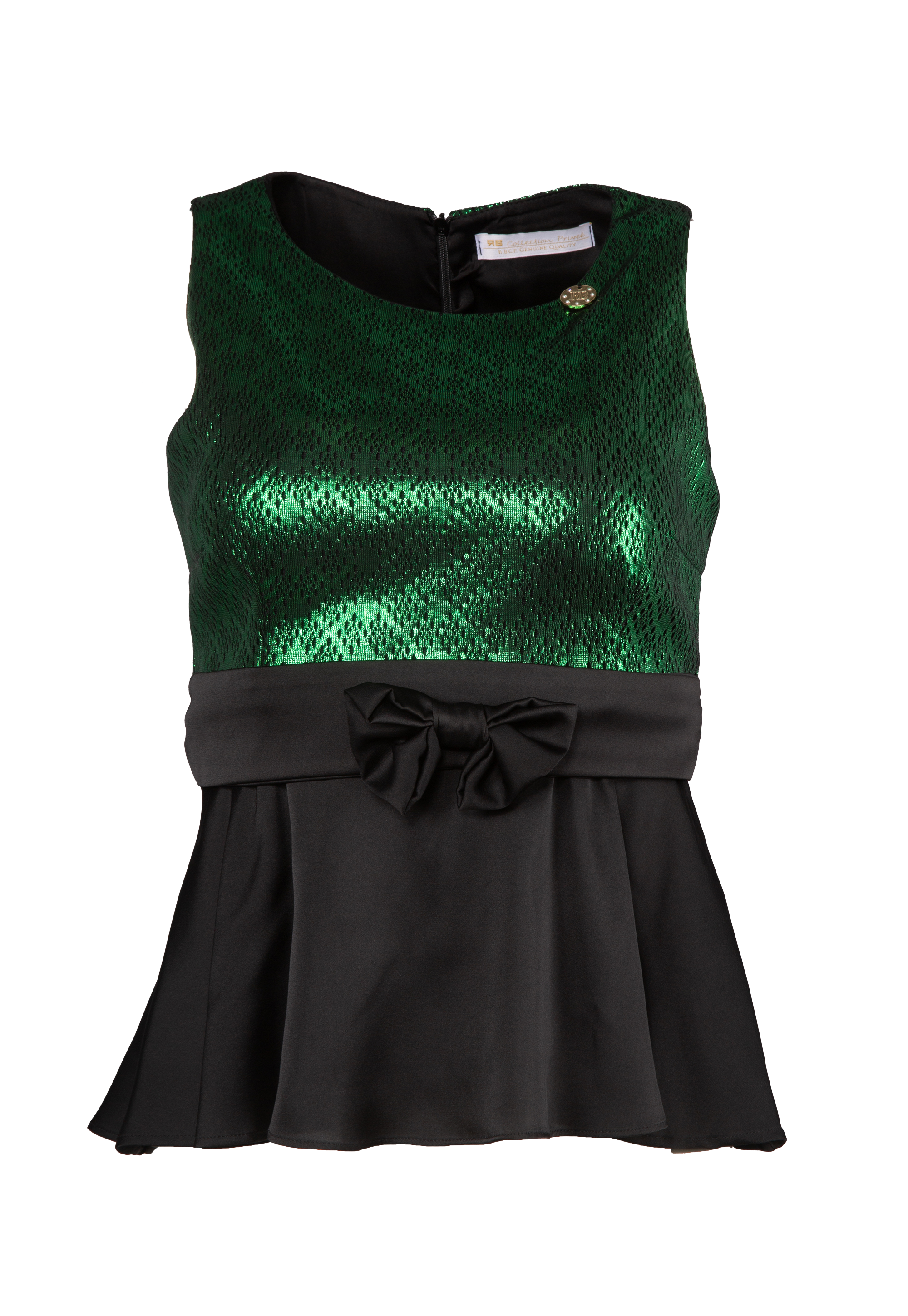 Peplum top s mašnom