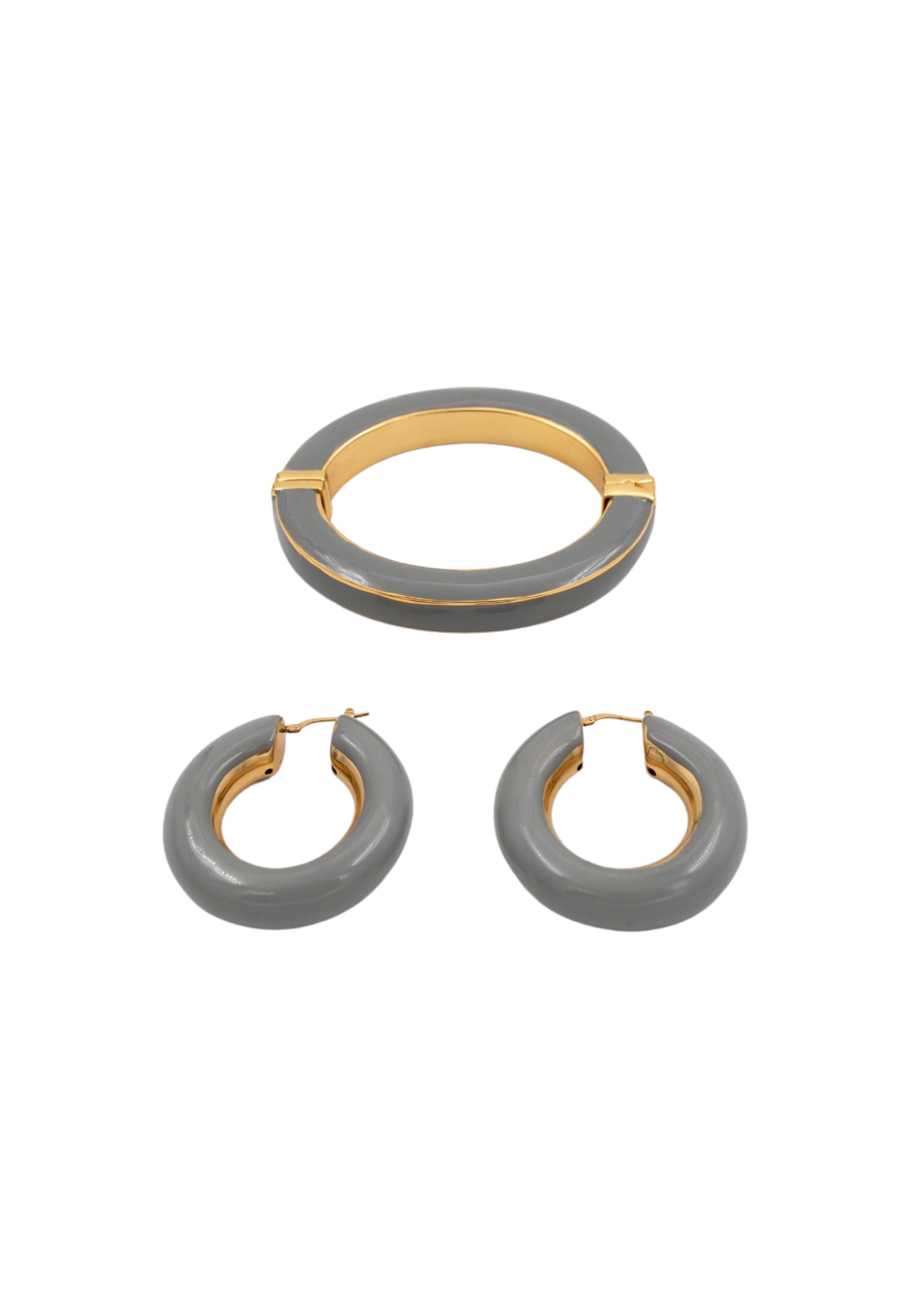 Hoop Earrings | Grey