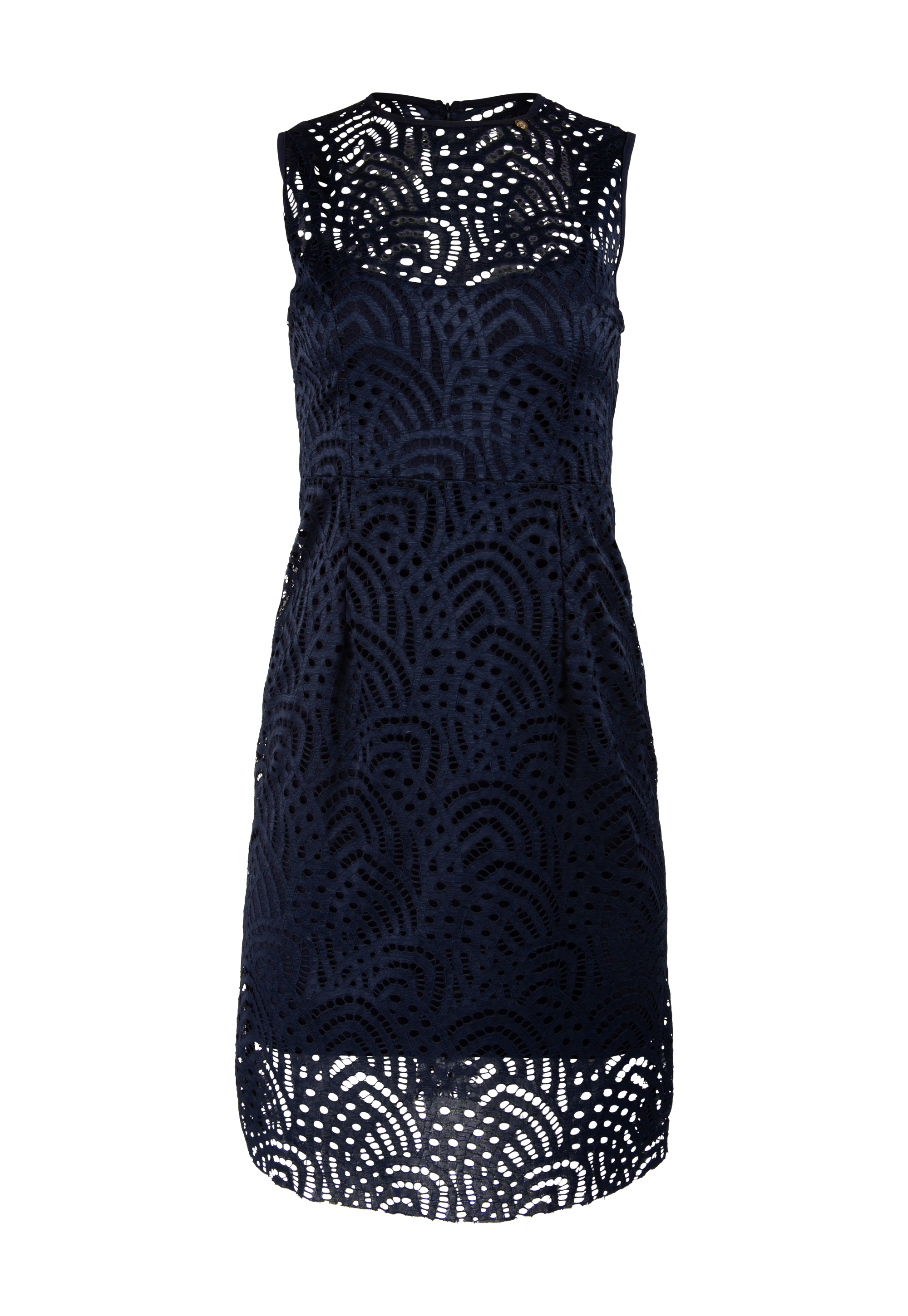 Navy blue holey dress with petticoat