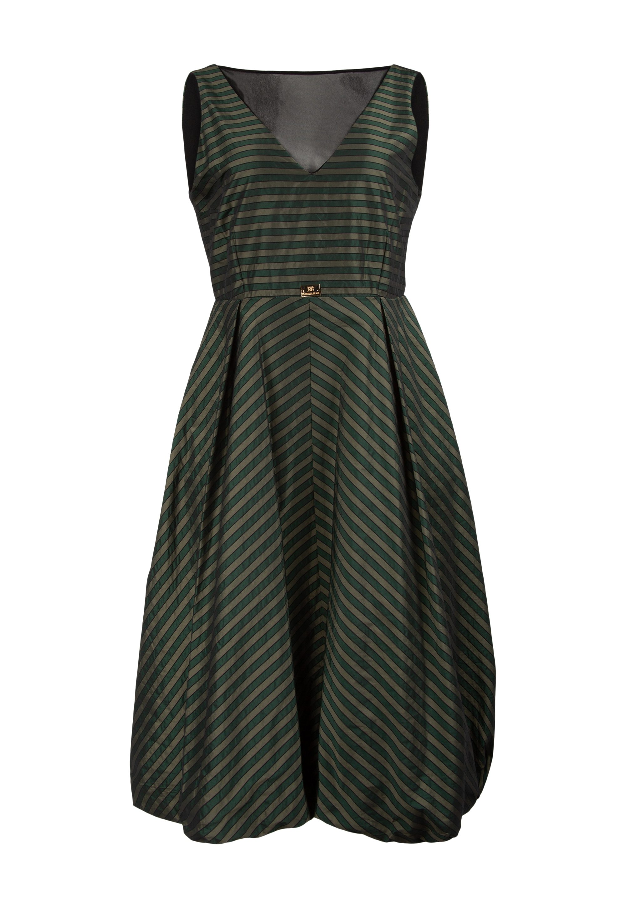 Green striped dress