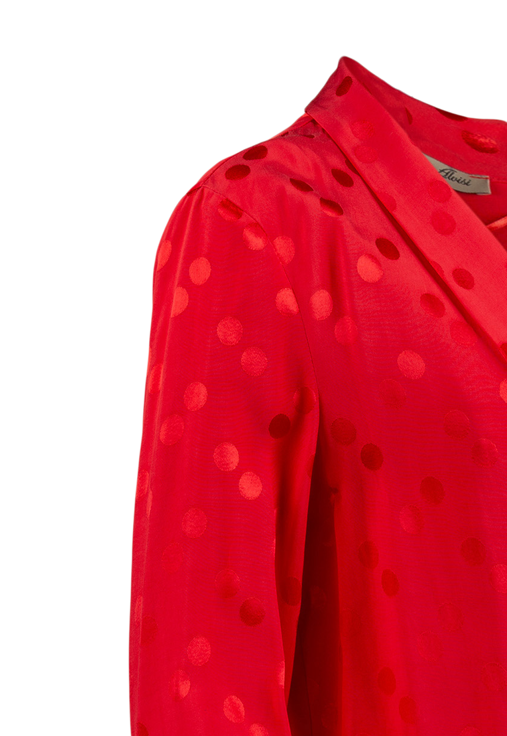 Red suit with shiny red dots