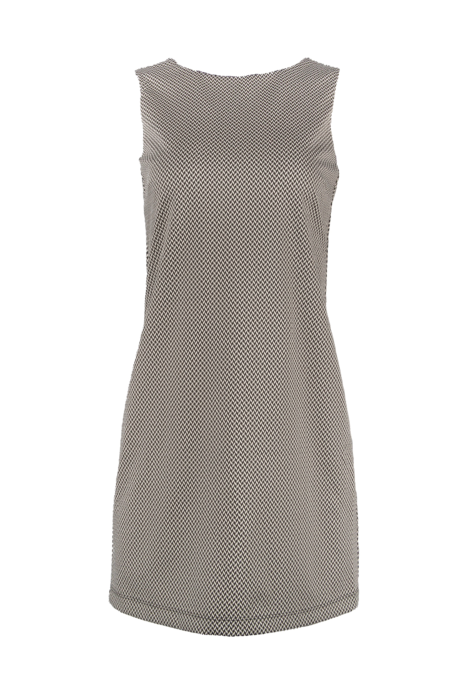 Dress with black and white mesh pattern