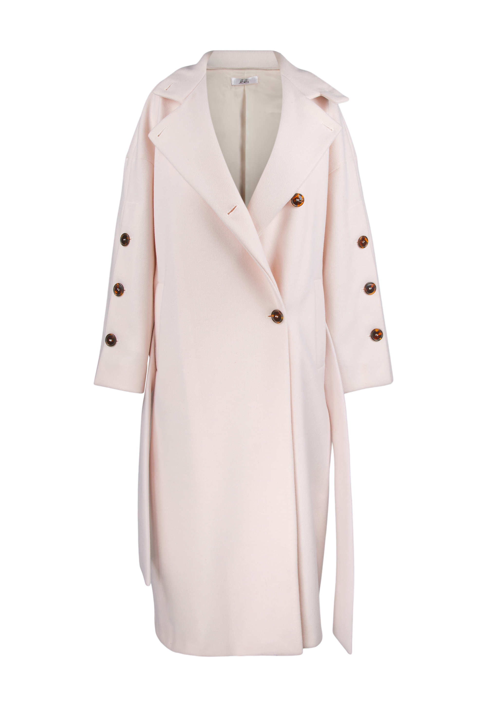 High collar coat | Light pink