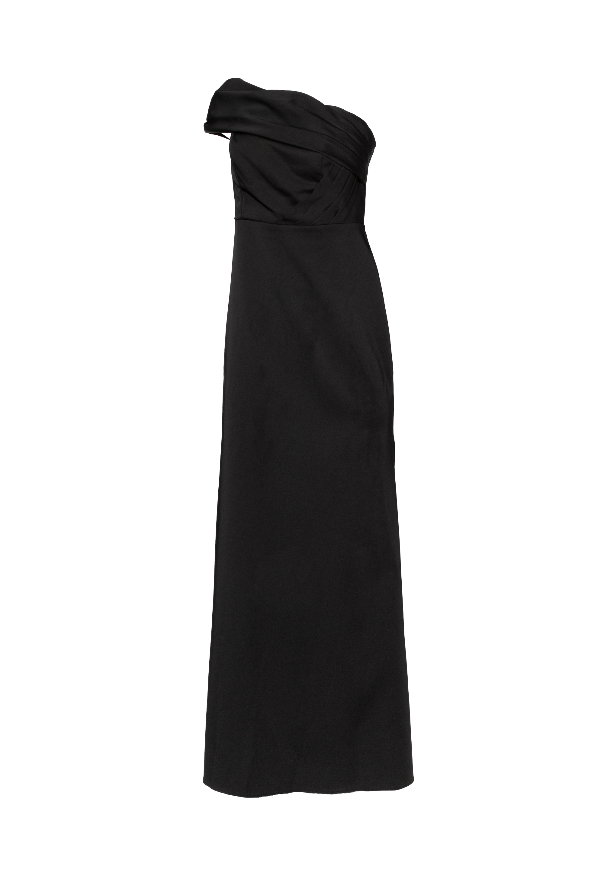 Black floor-length dress with a slit on the left side