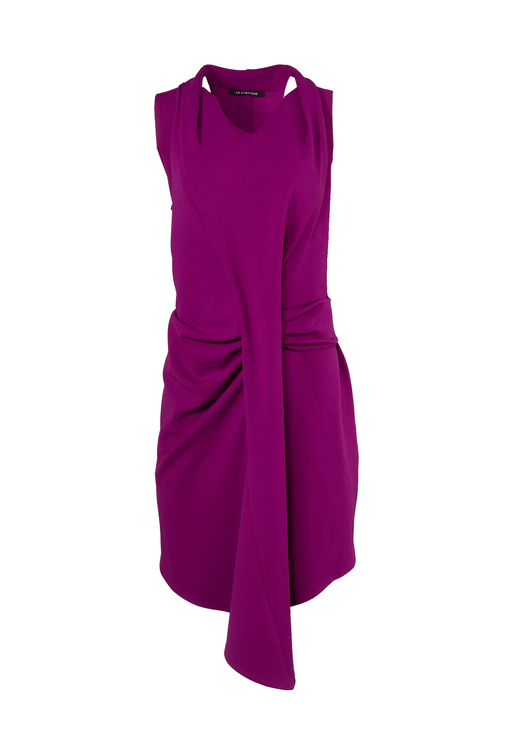 Purple Asymmetric sleeveless dress