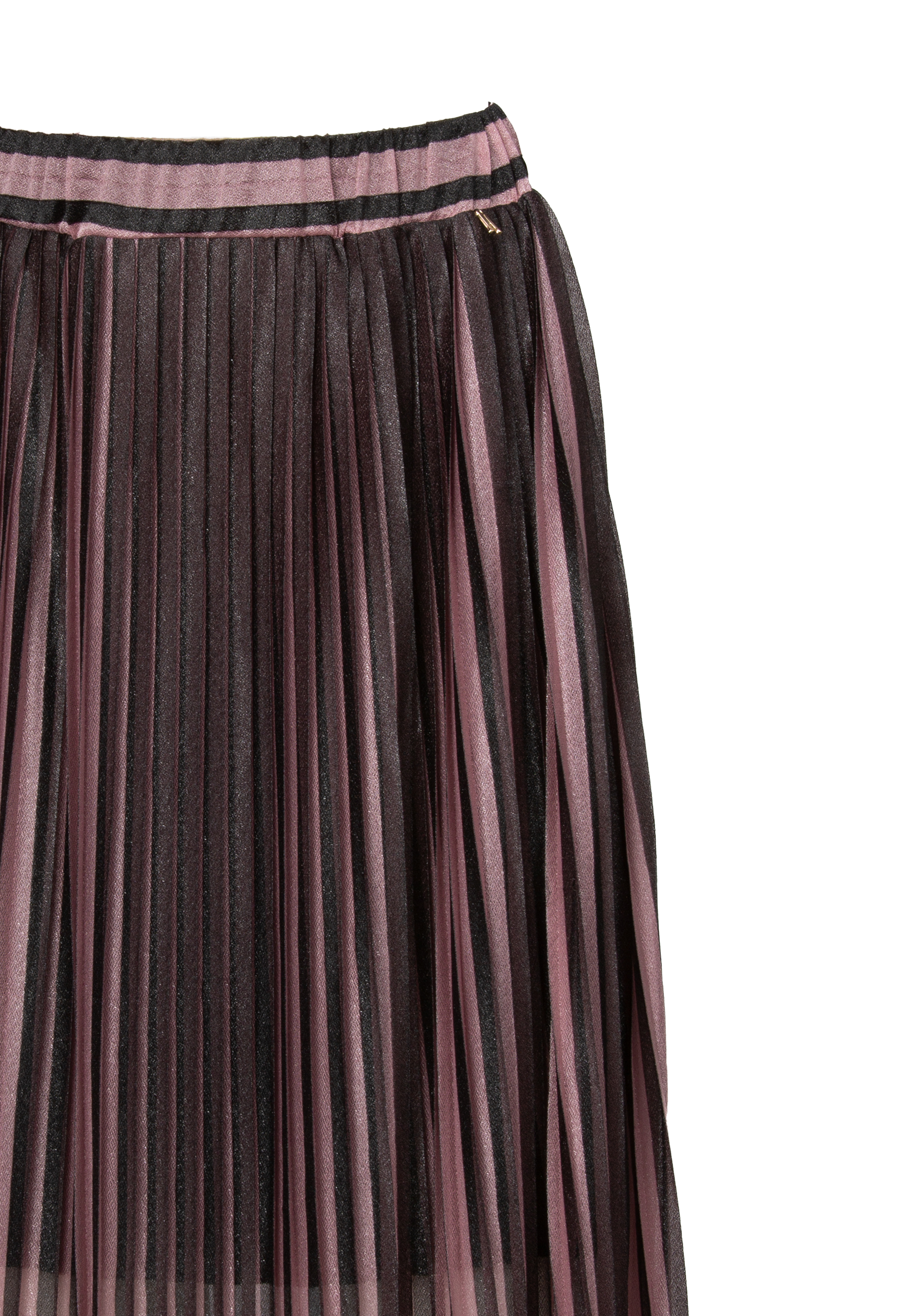 Two-tone pleated skirt