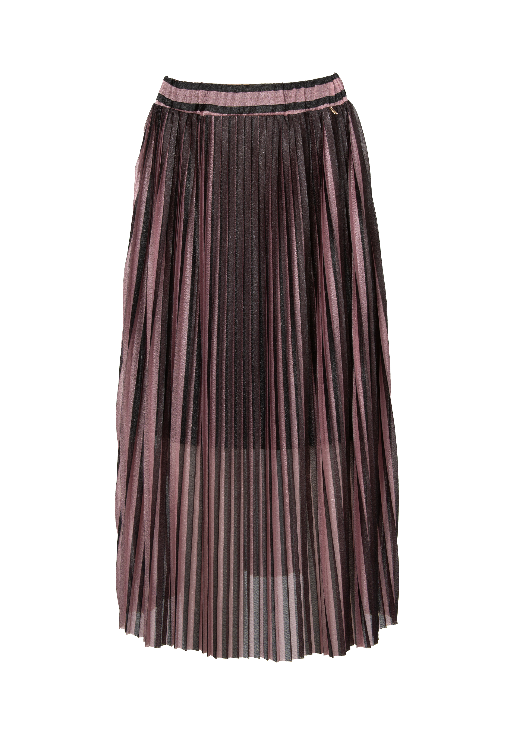 Two-tone pleated skirt