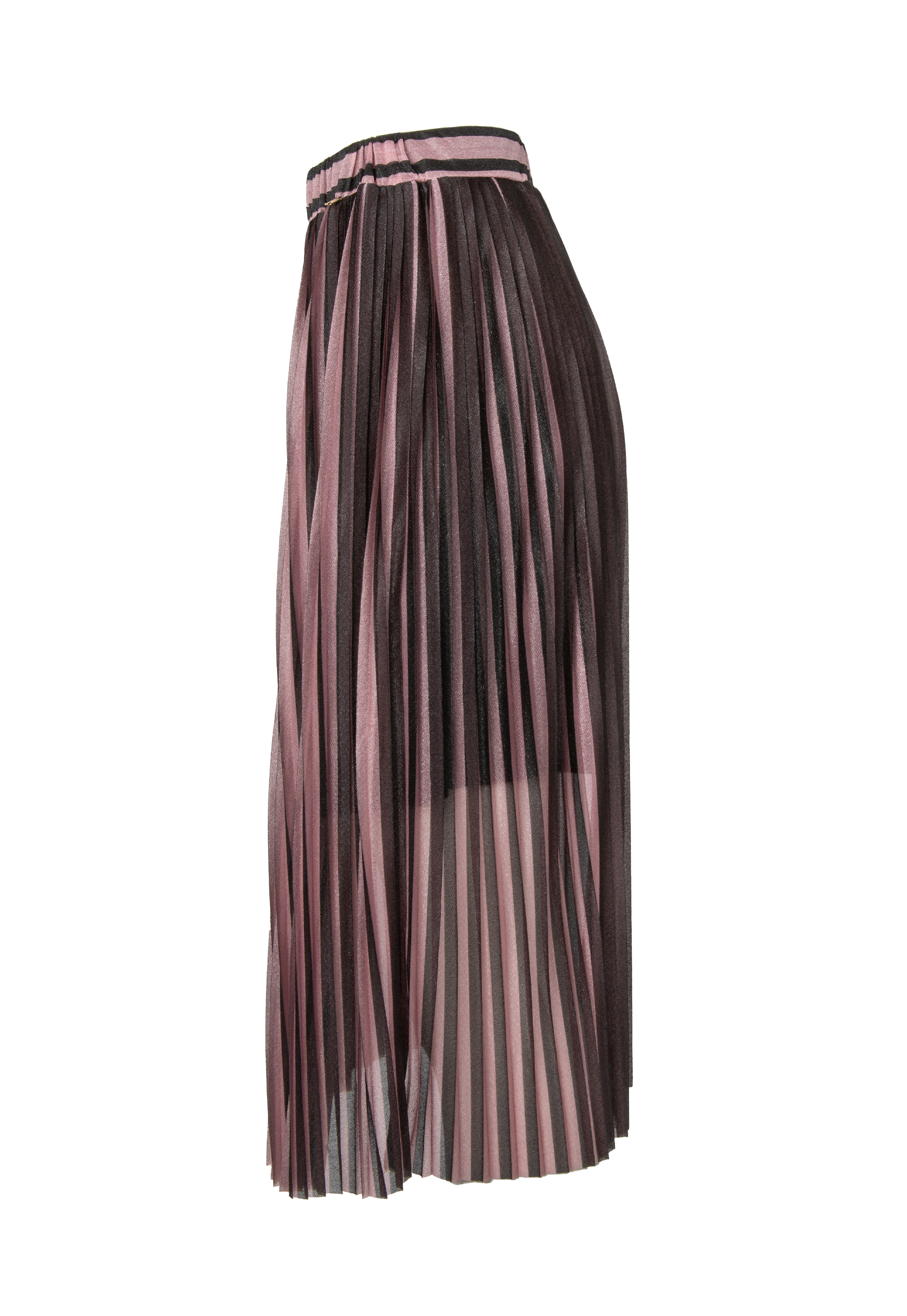 Two-tone pleated skirt