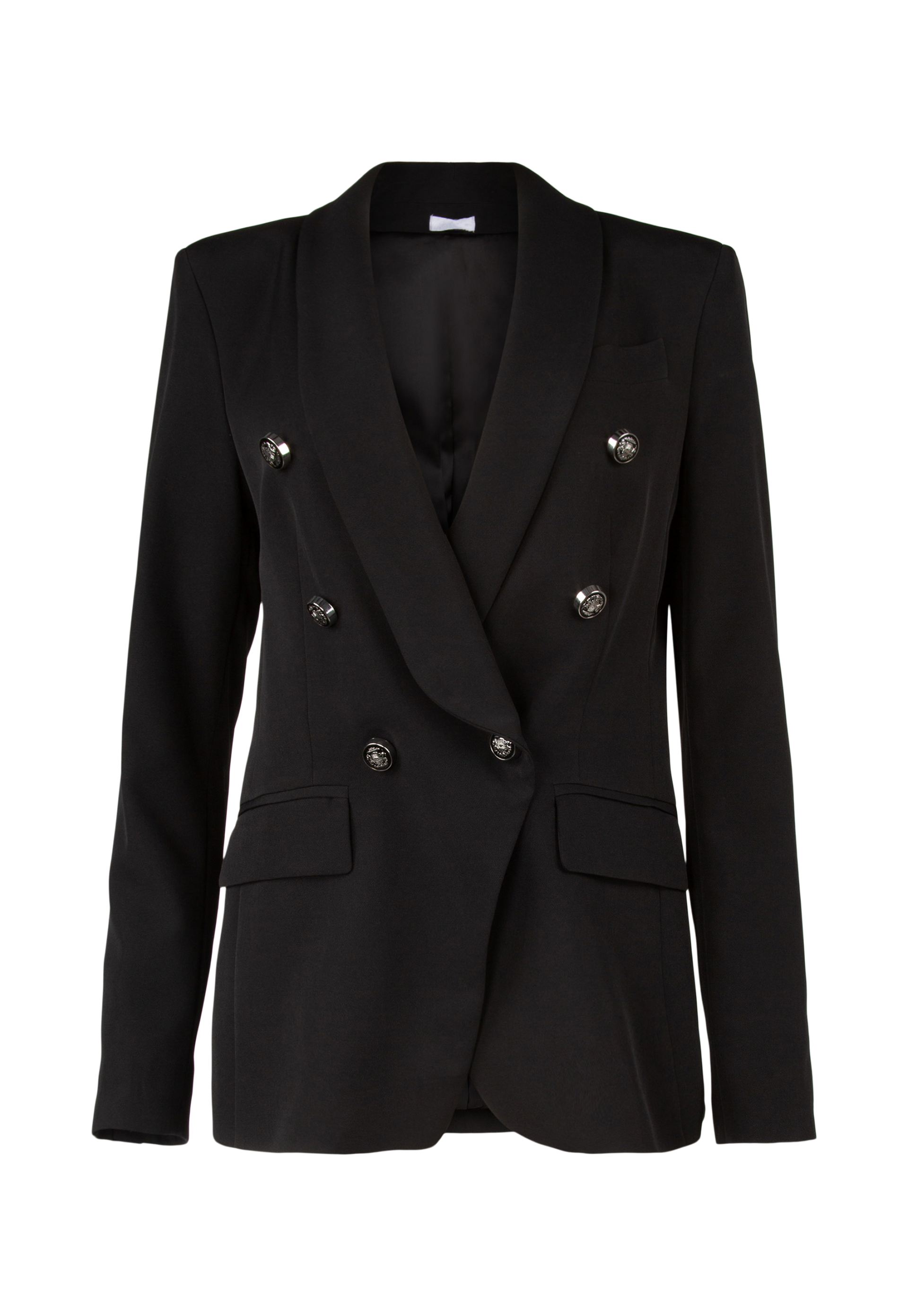 Black jacket with silver buttons