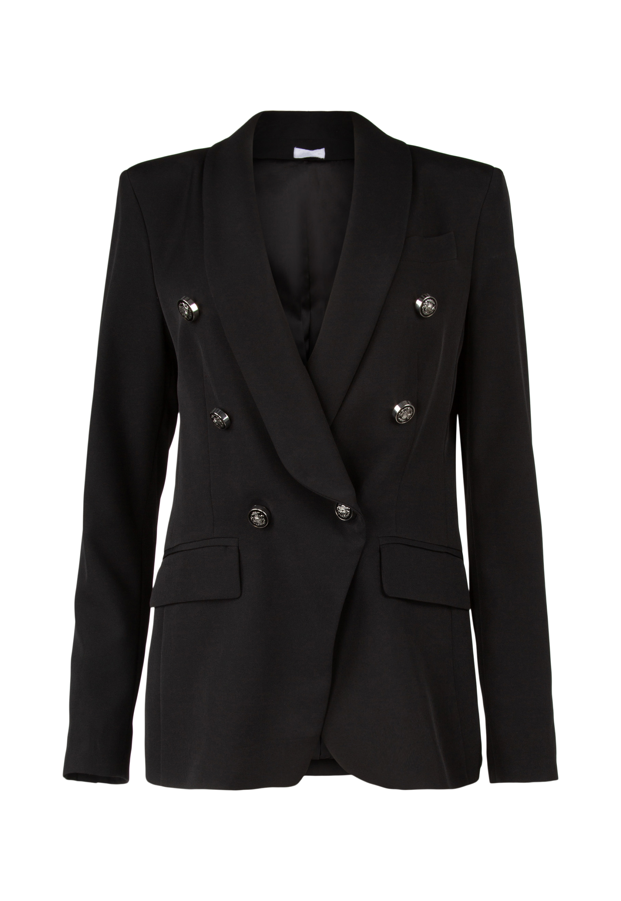 Black jacket with silver buttons