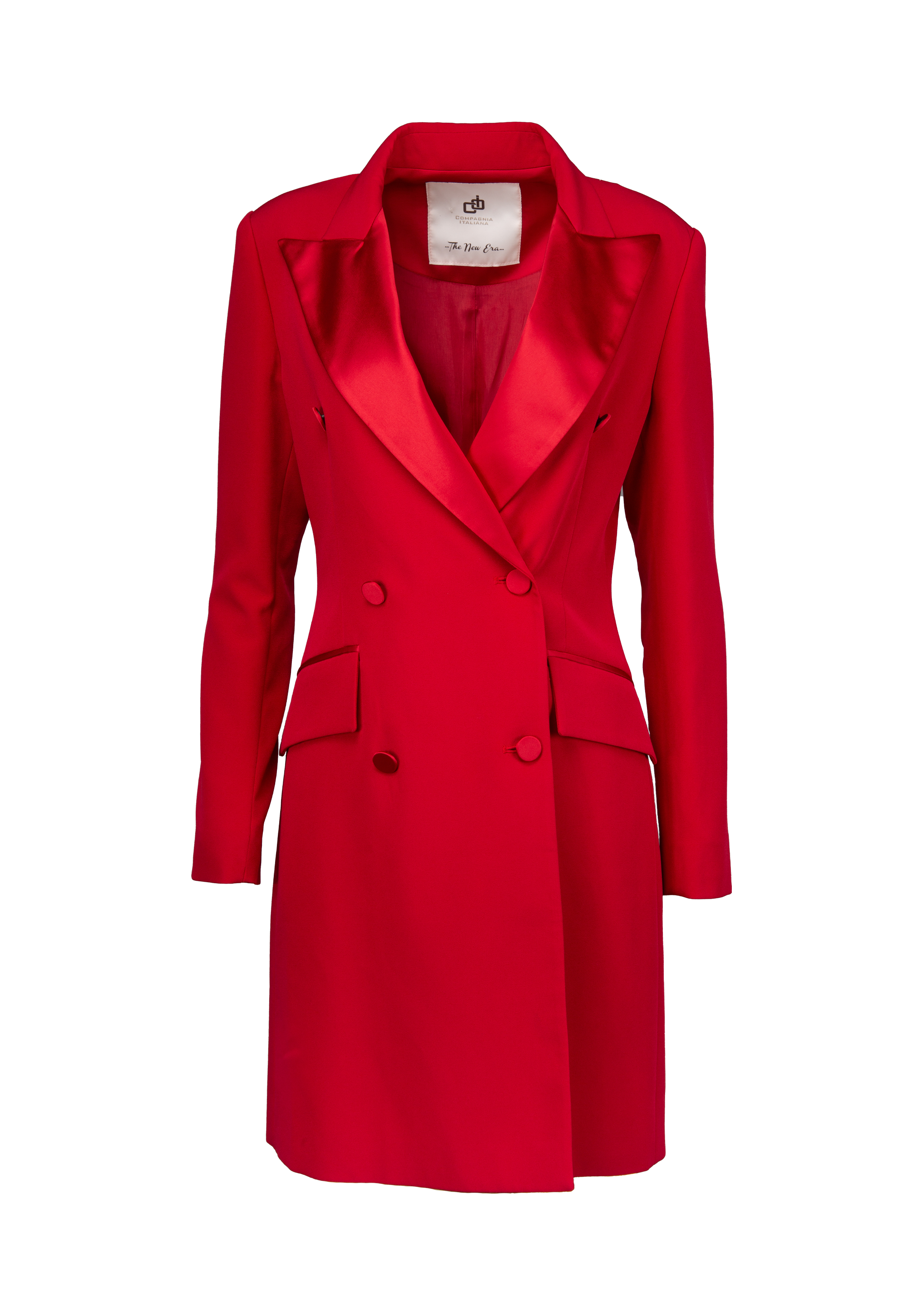 Red jacket with satin collar