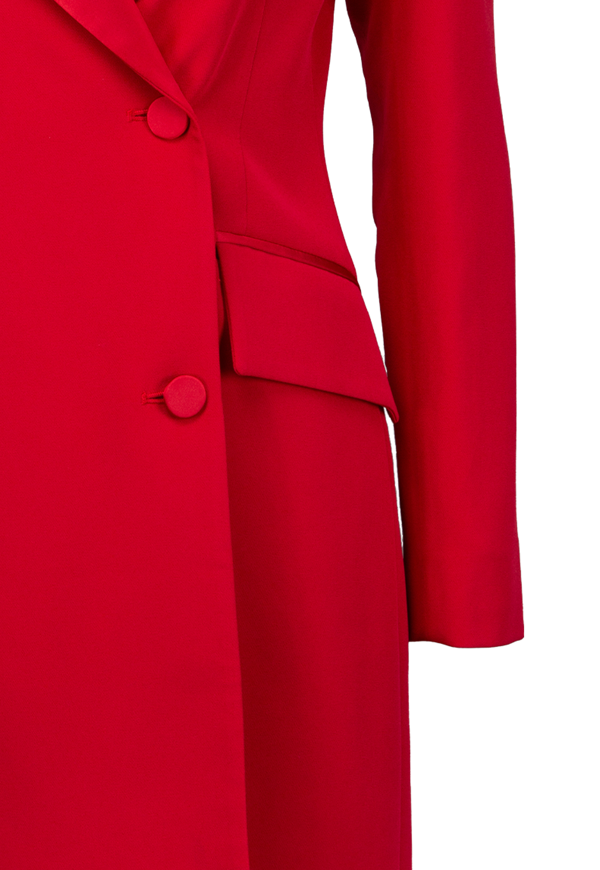 Red jacket with satin collar