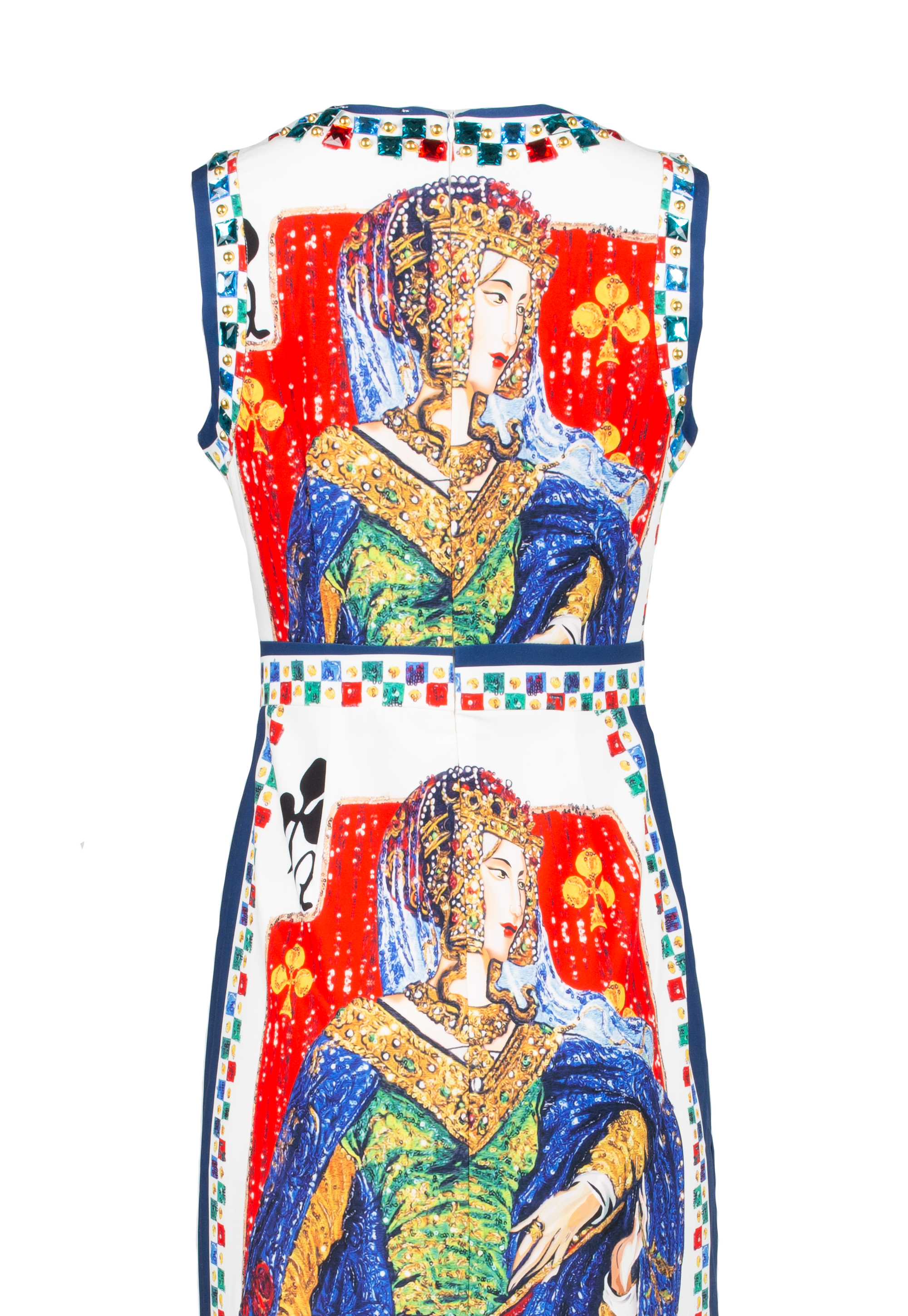 Dress with card motif