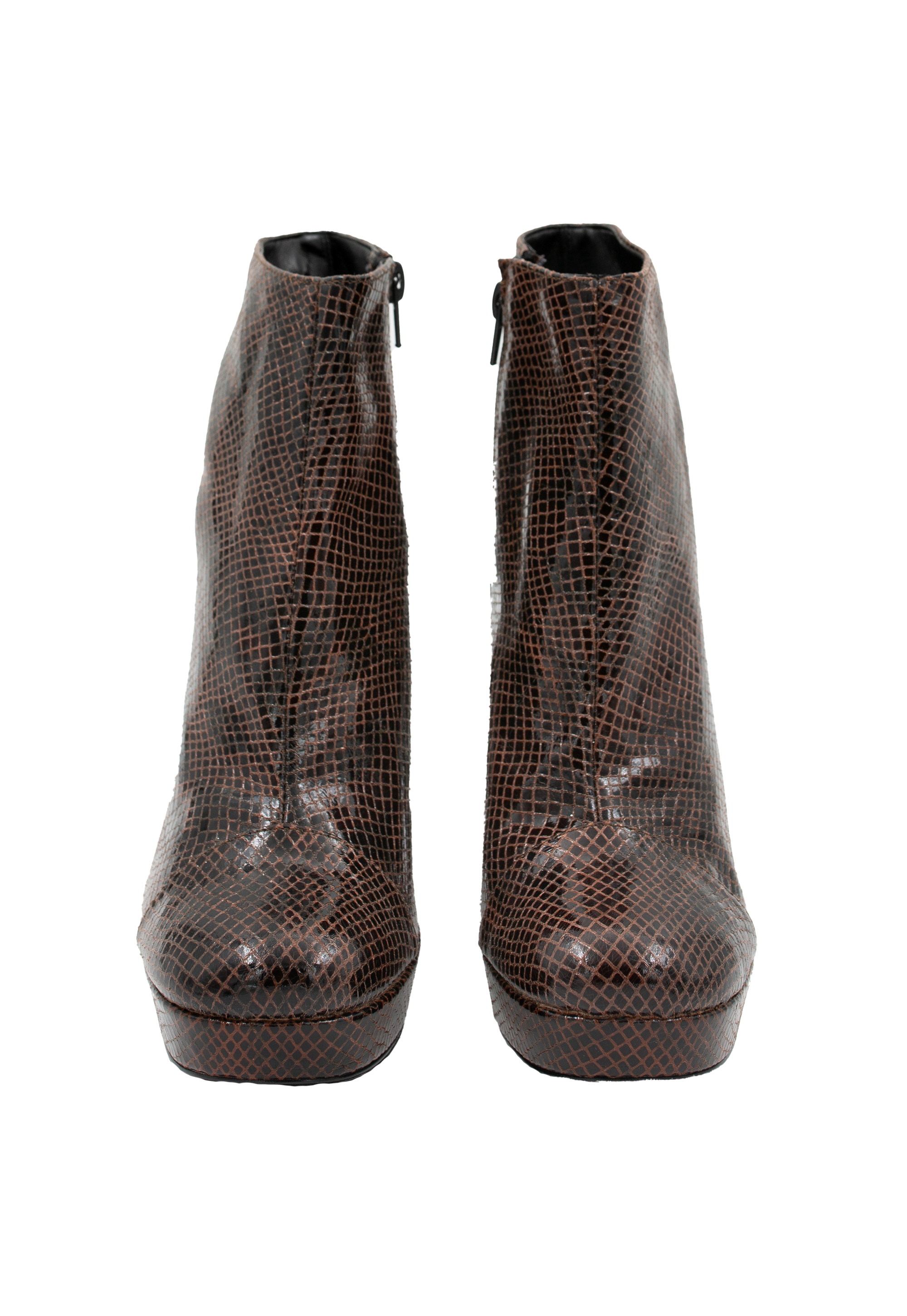 Boots with 12 cm heel, zipper fastening