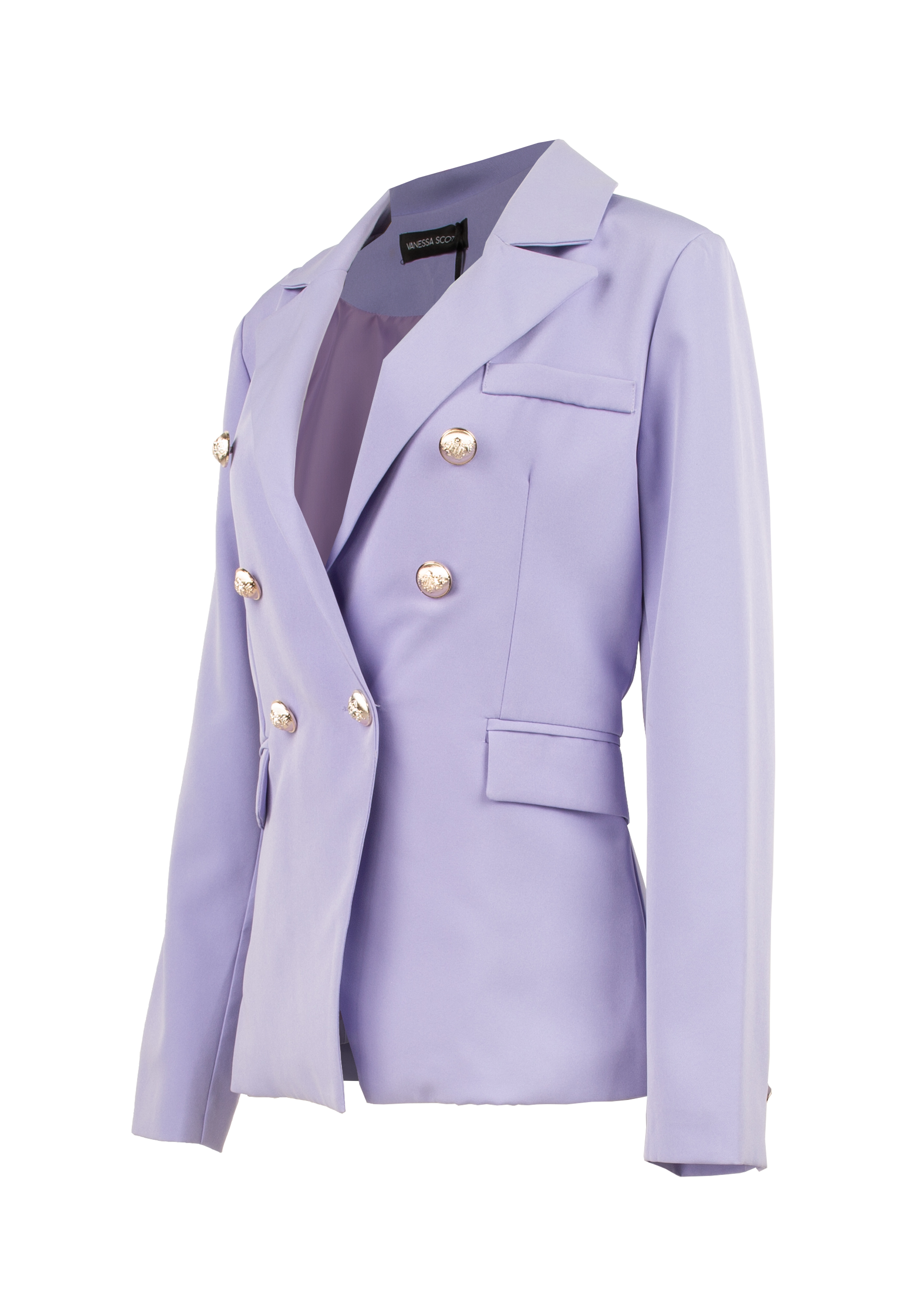 Purple double-breasted jacket