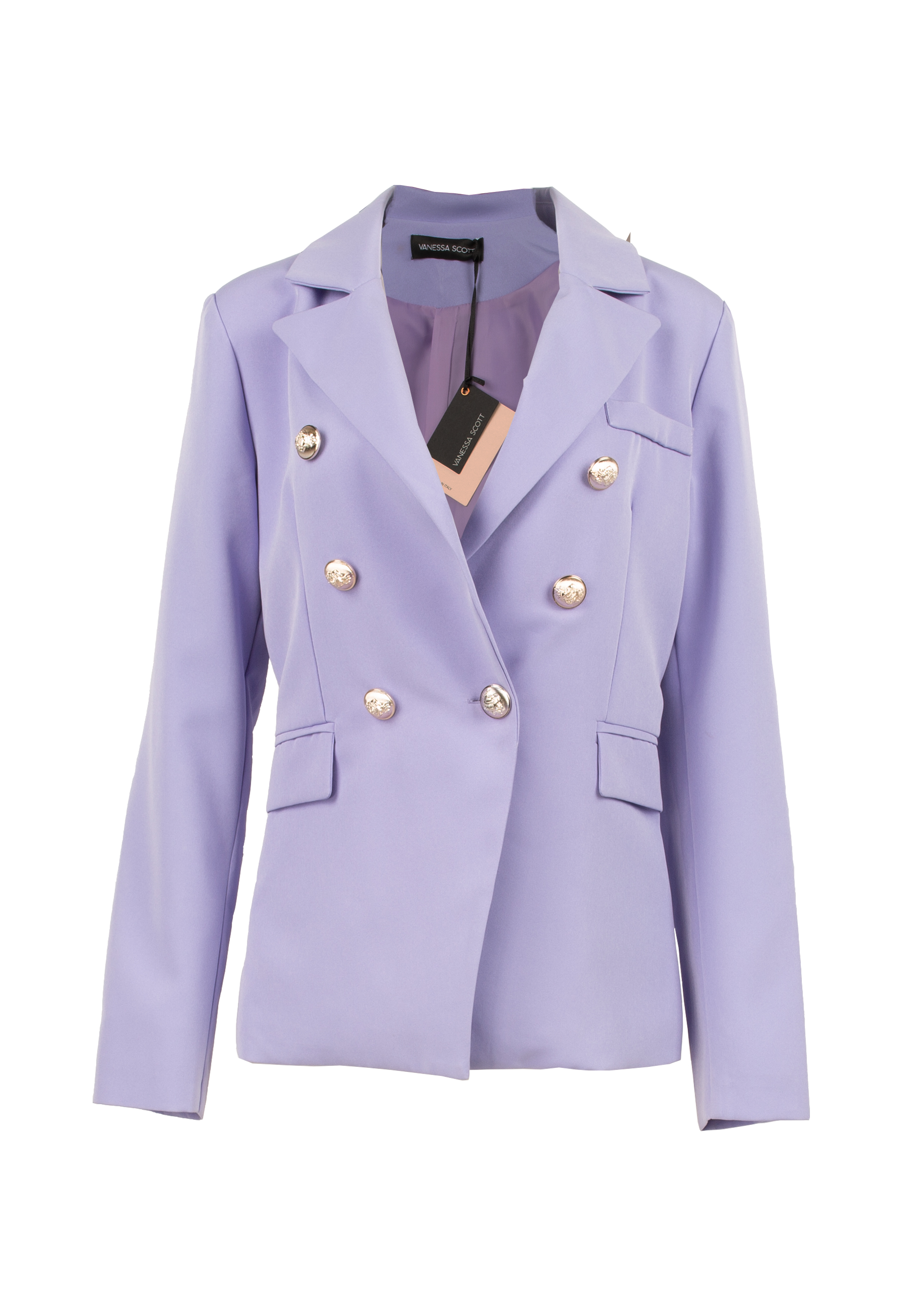 Purple double-breasted jacket