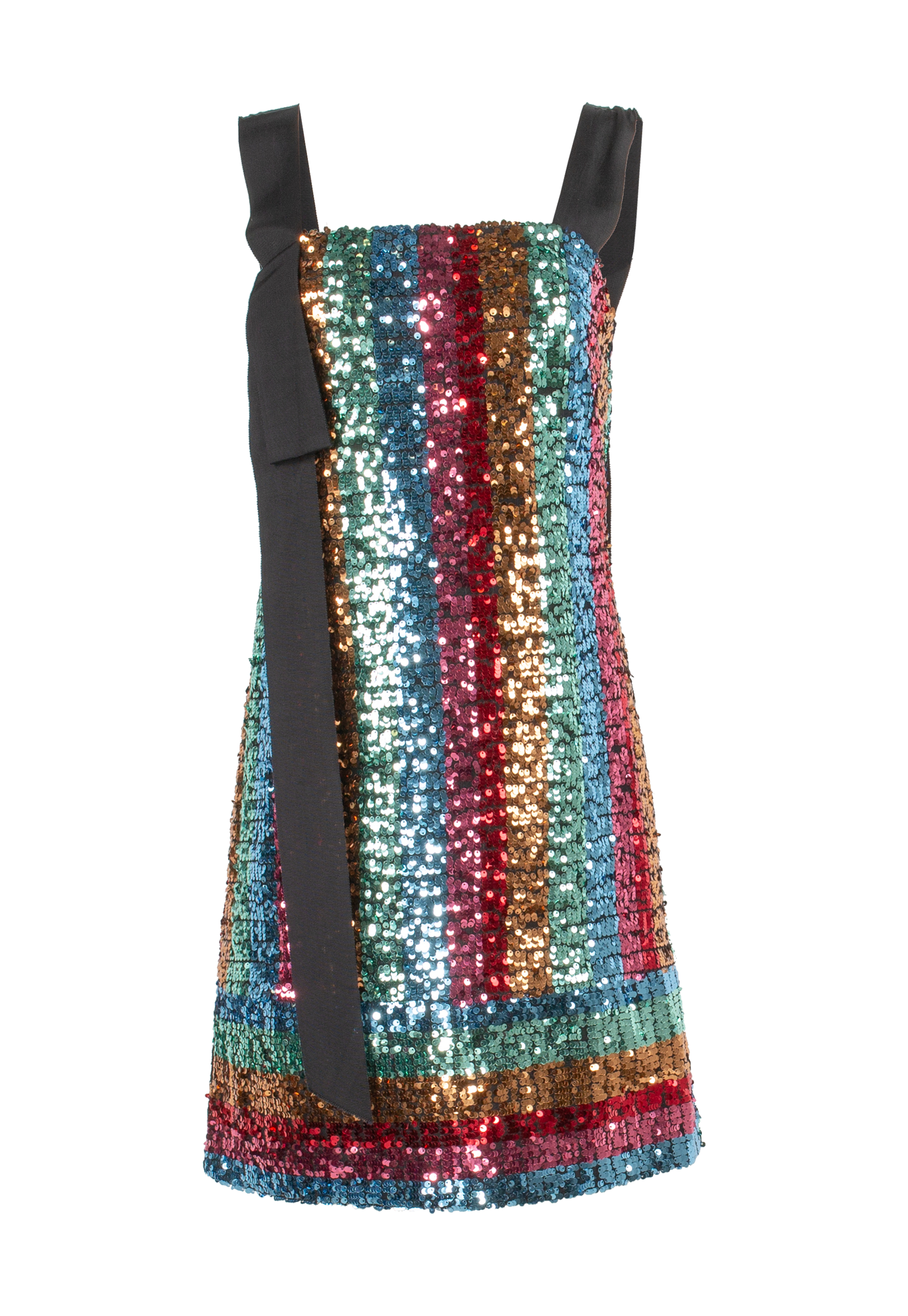 Sleeveless dress, multicolor, scales