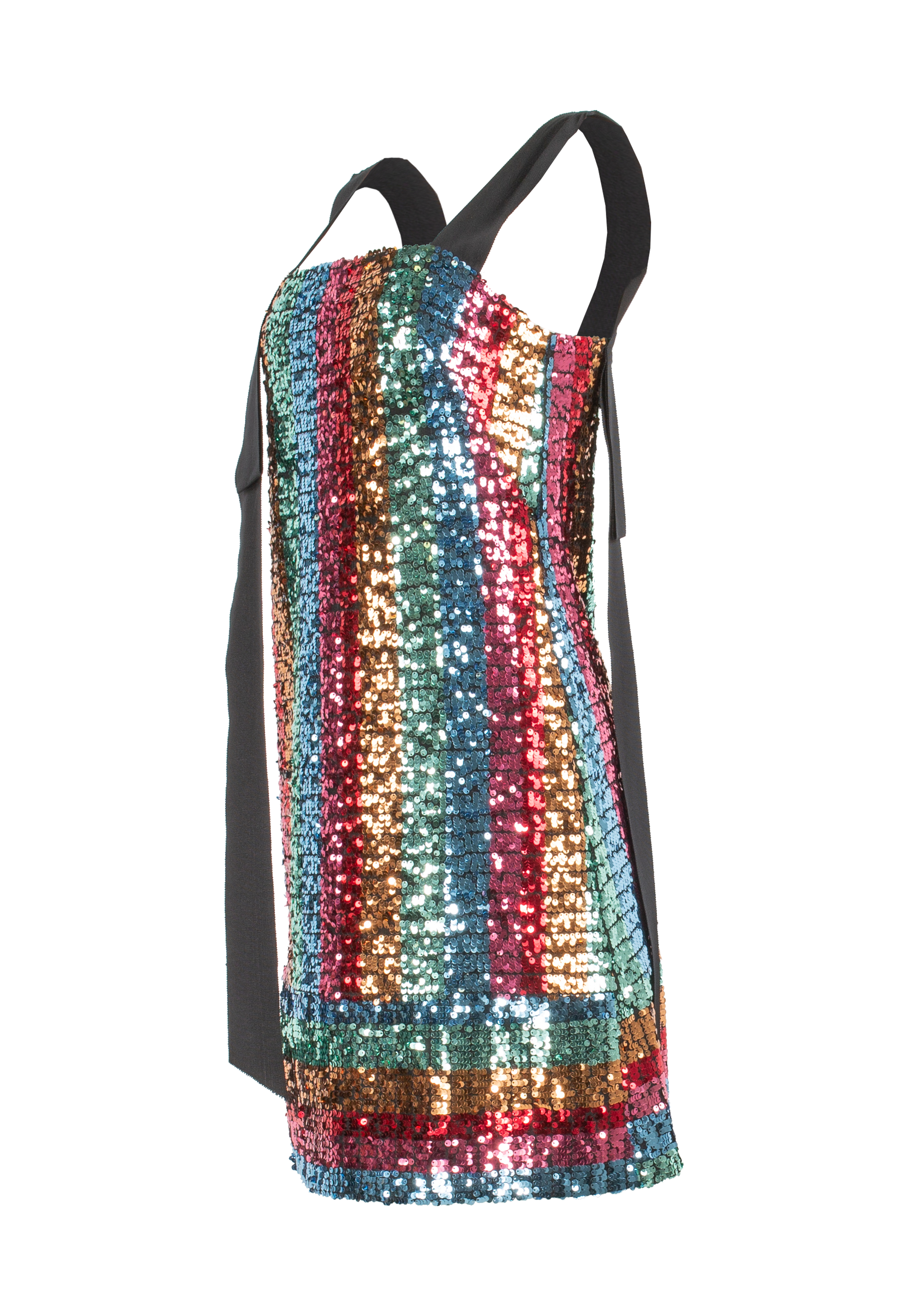 Sleeveless dress, multicolor, scales