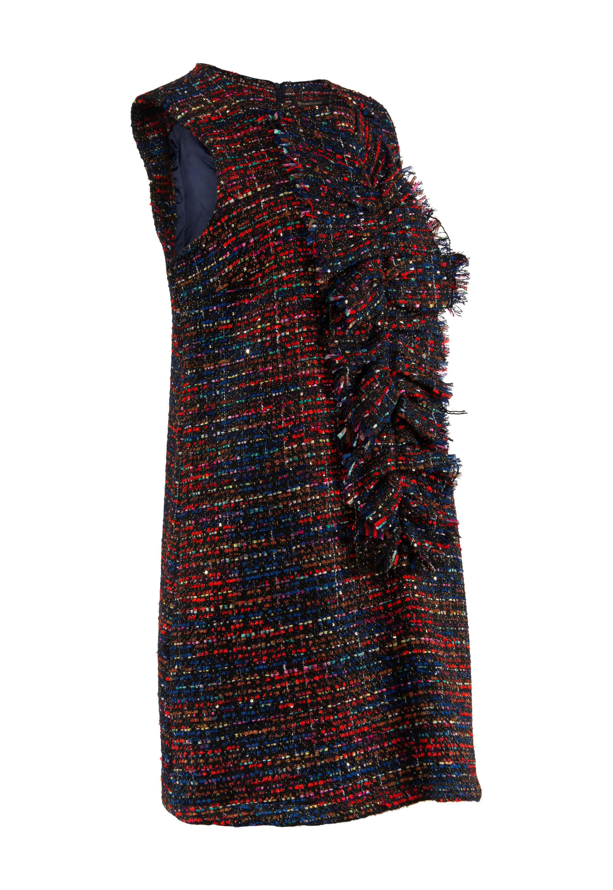 Dress with pleated fabric detail