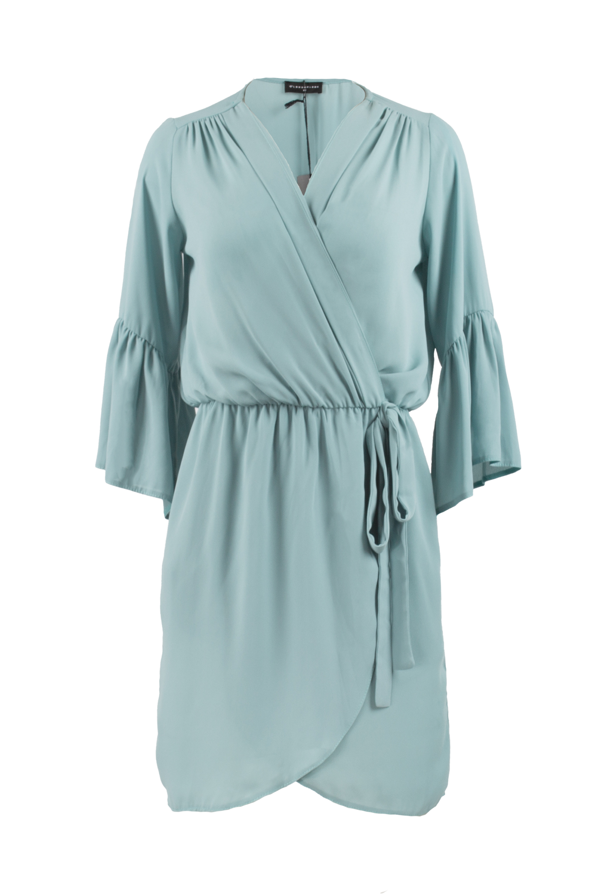 Turquoise folded dress