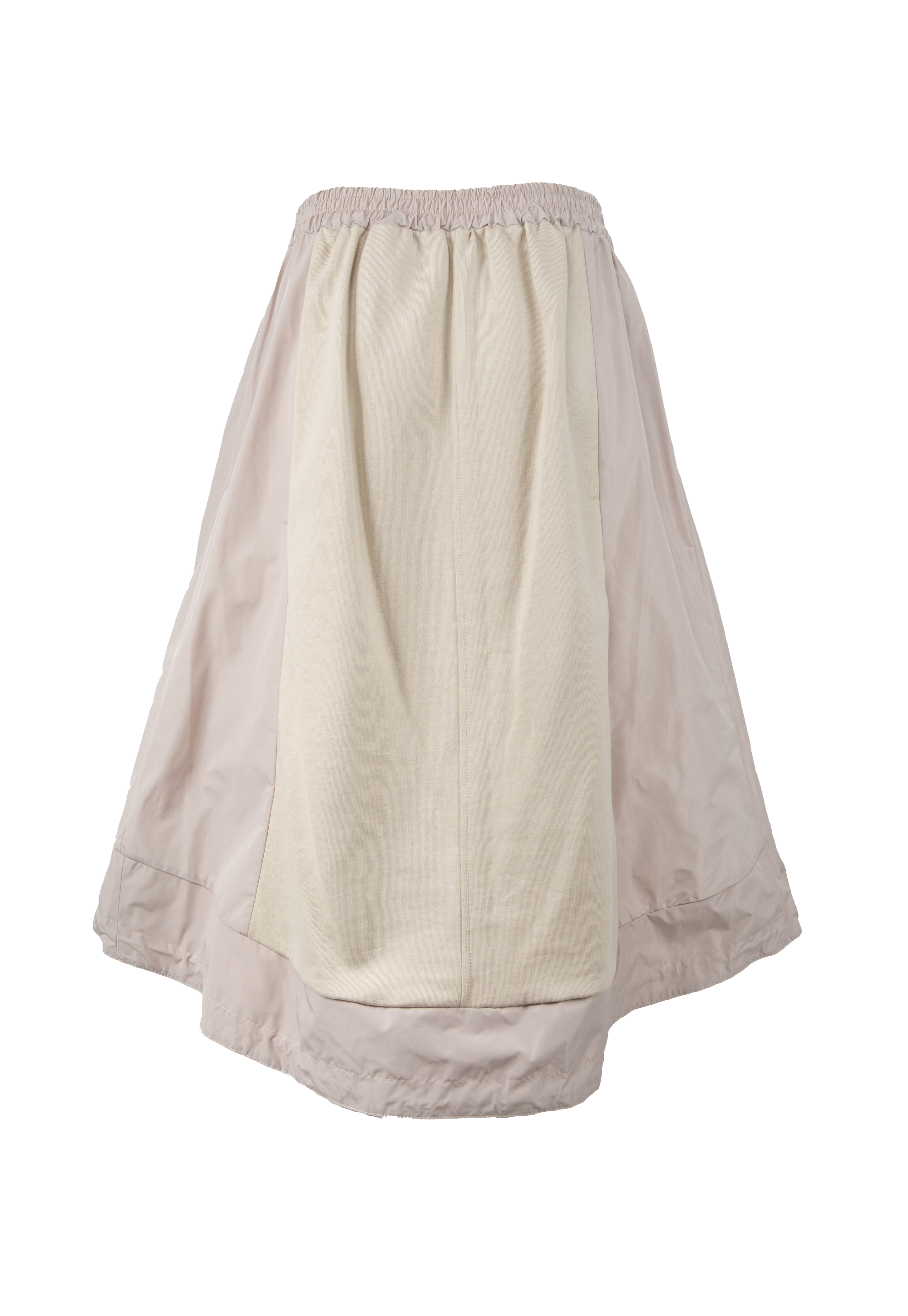 Knee-length skirt with a fastener