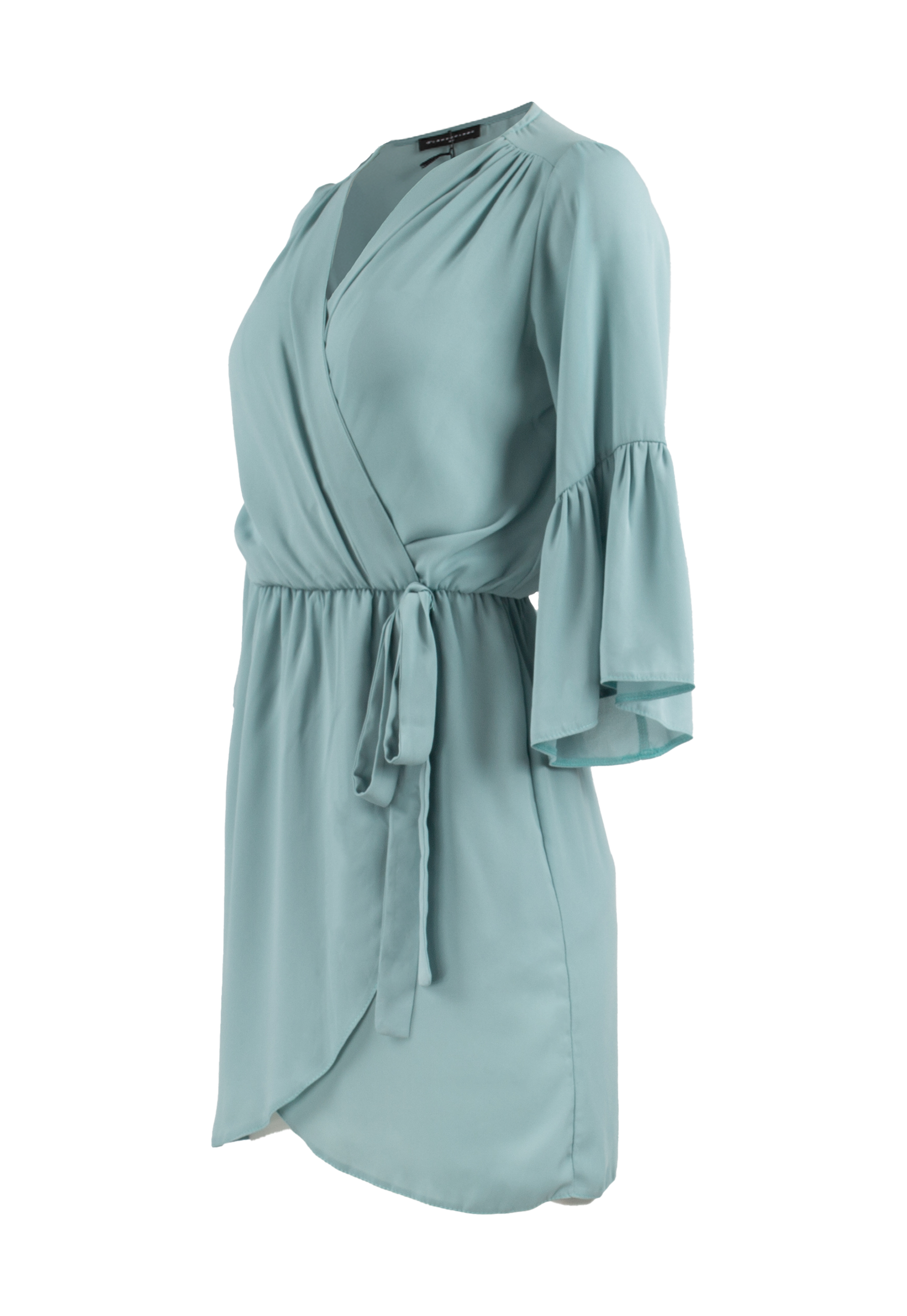 Turquoise folded dress