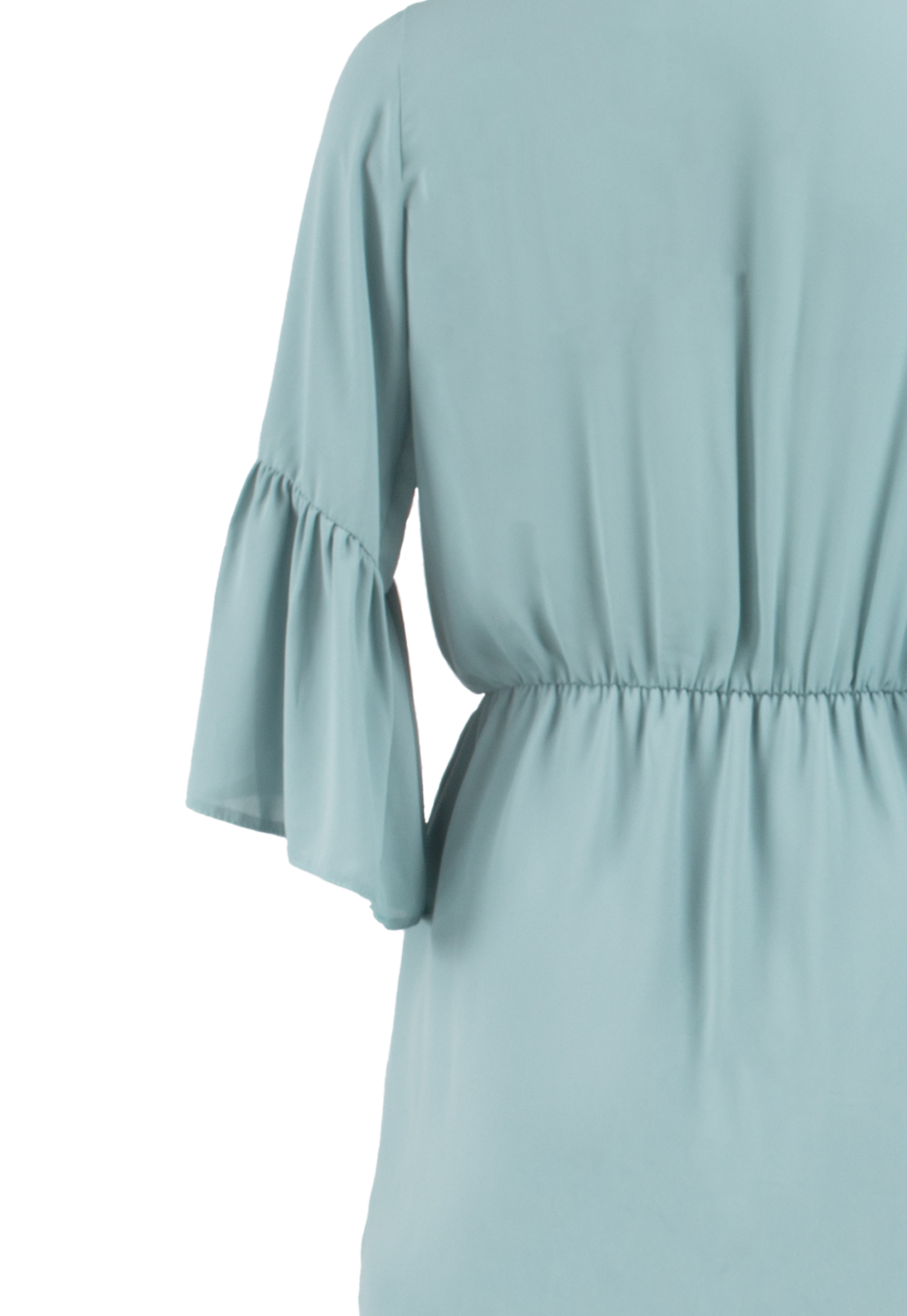 Turquoise folded dress