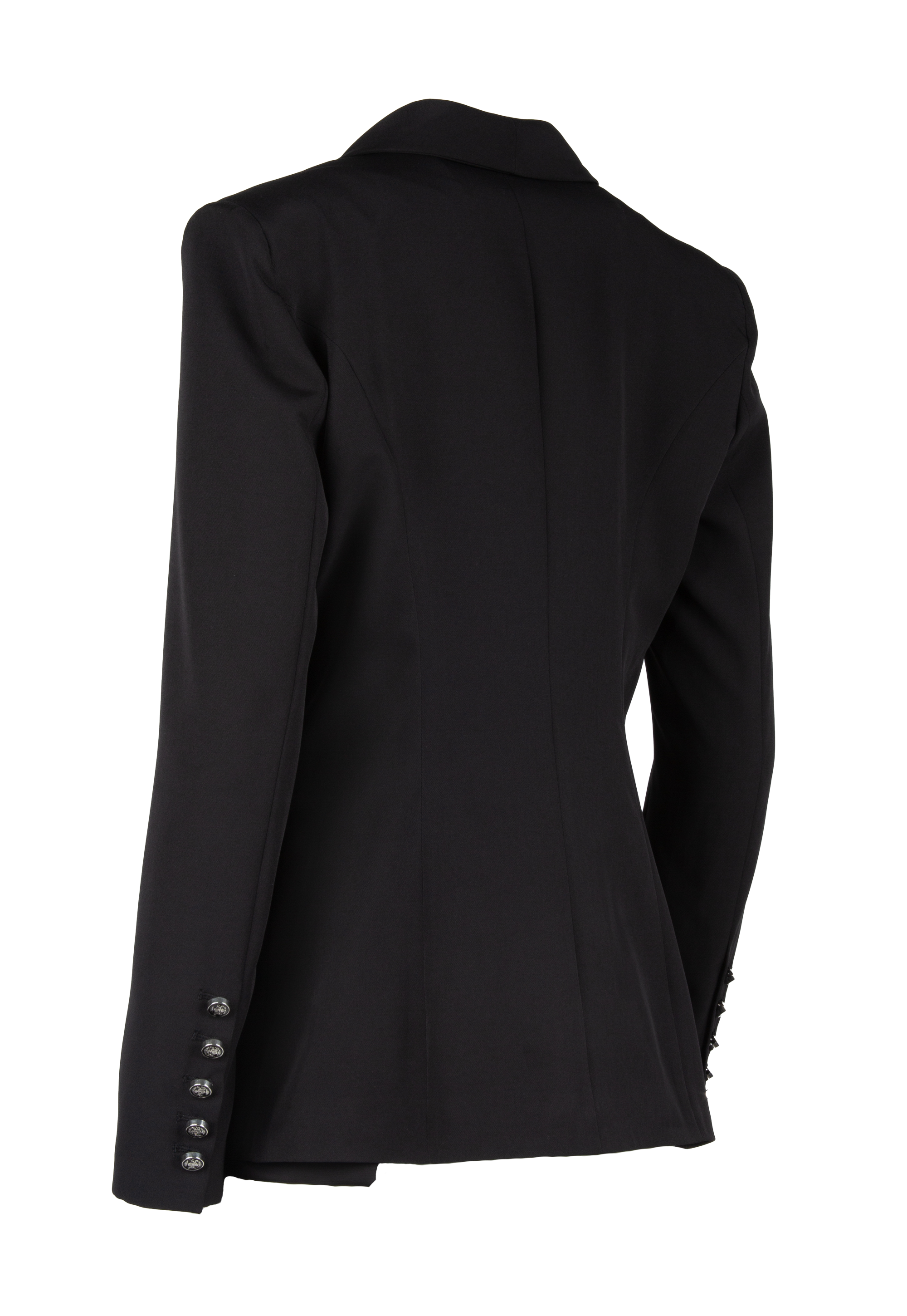 Black jacket with silver buttons