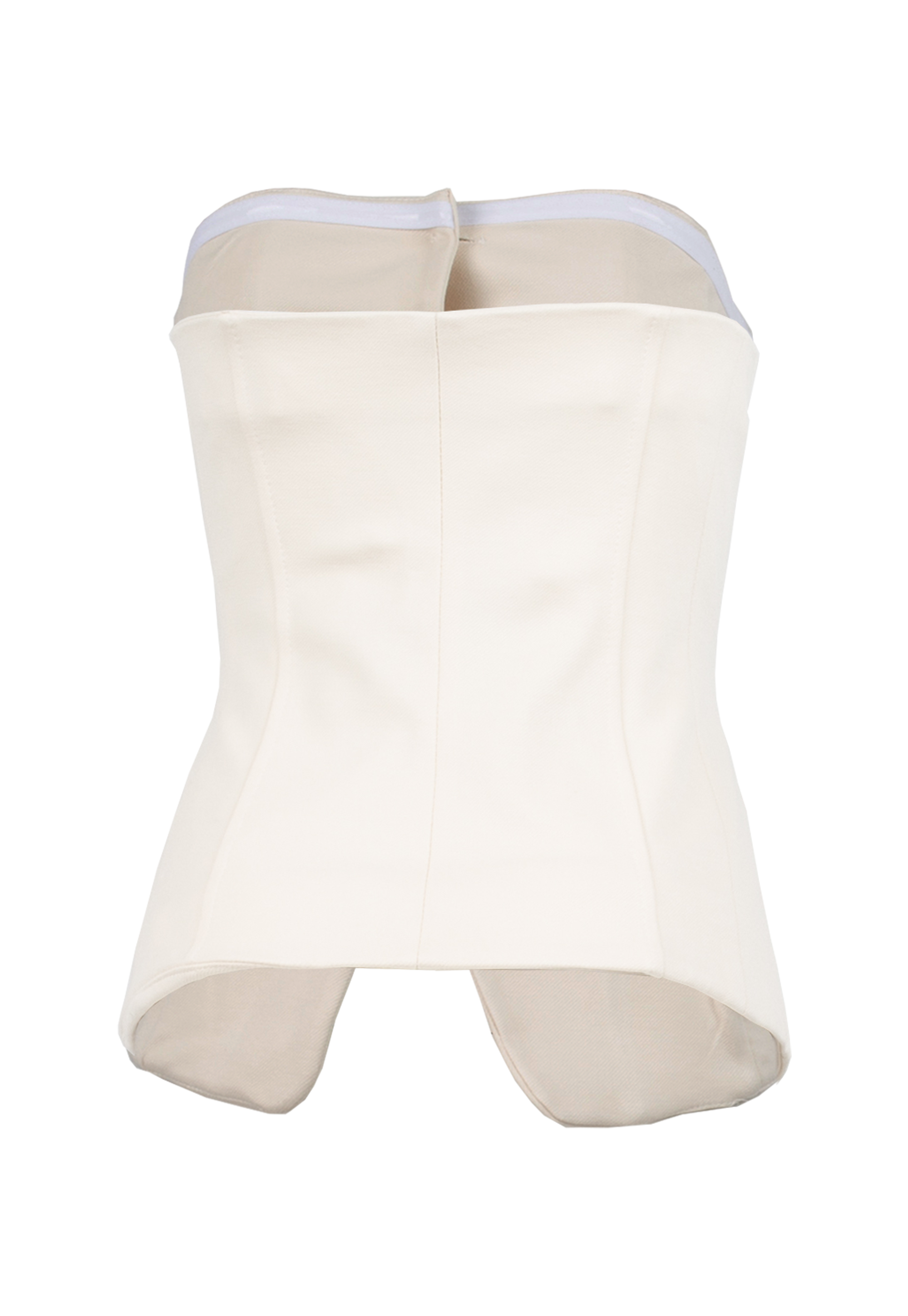 Ivory corset with buttons and pockets