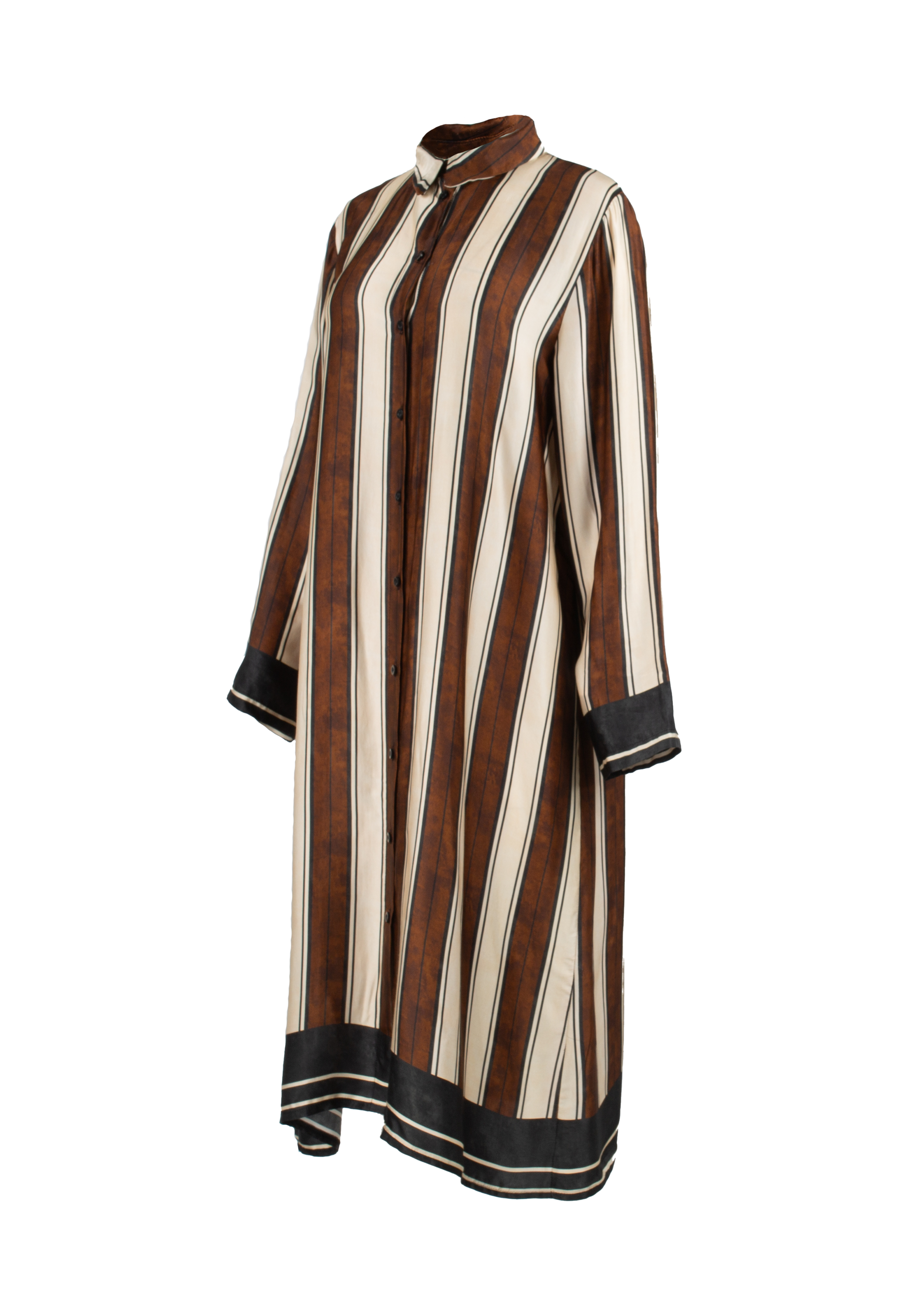 Straight cut striped long dress