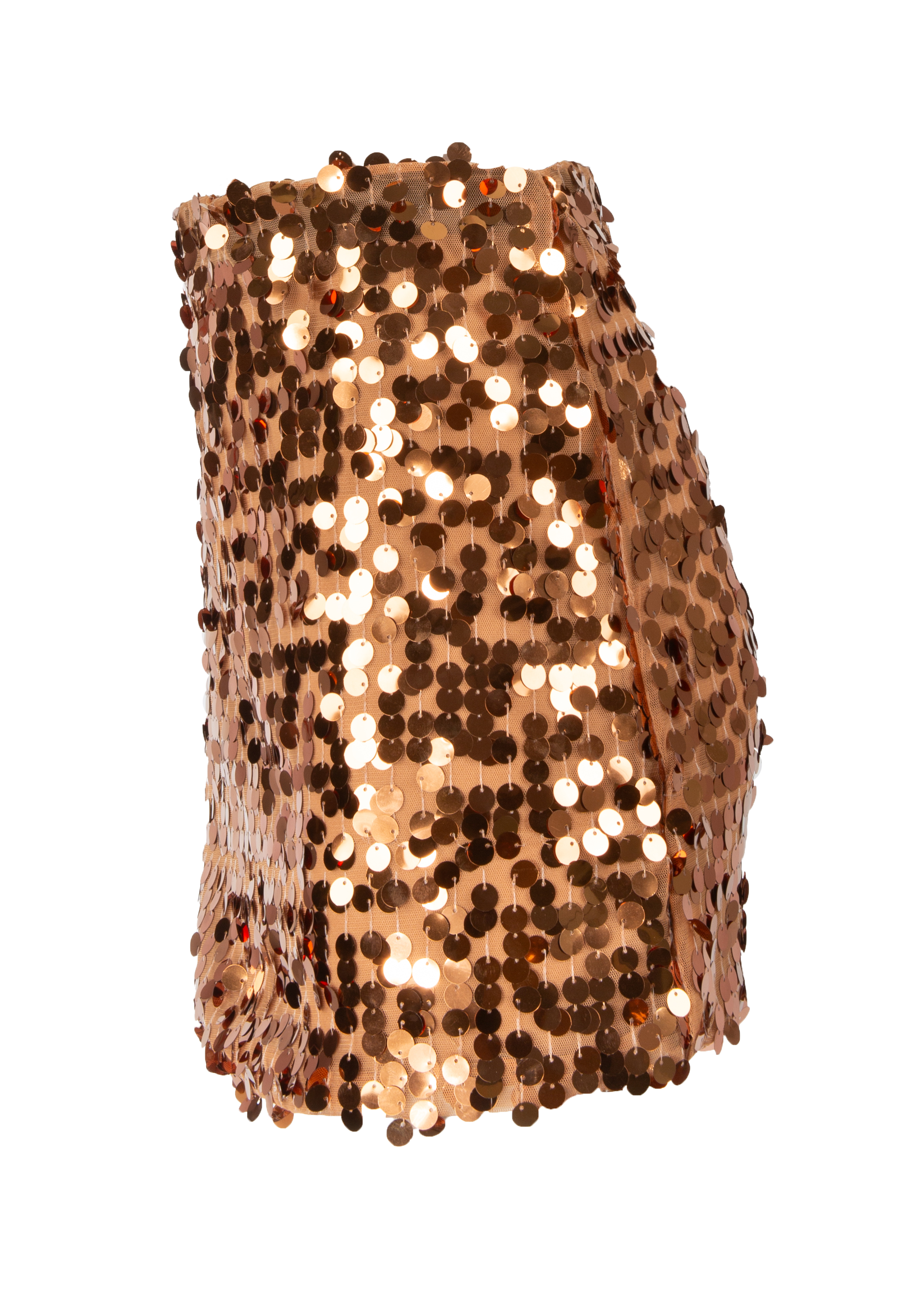 Mini skirt with brown sequins