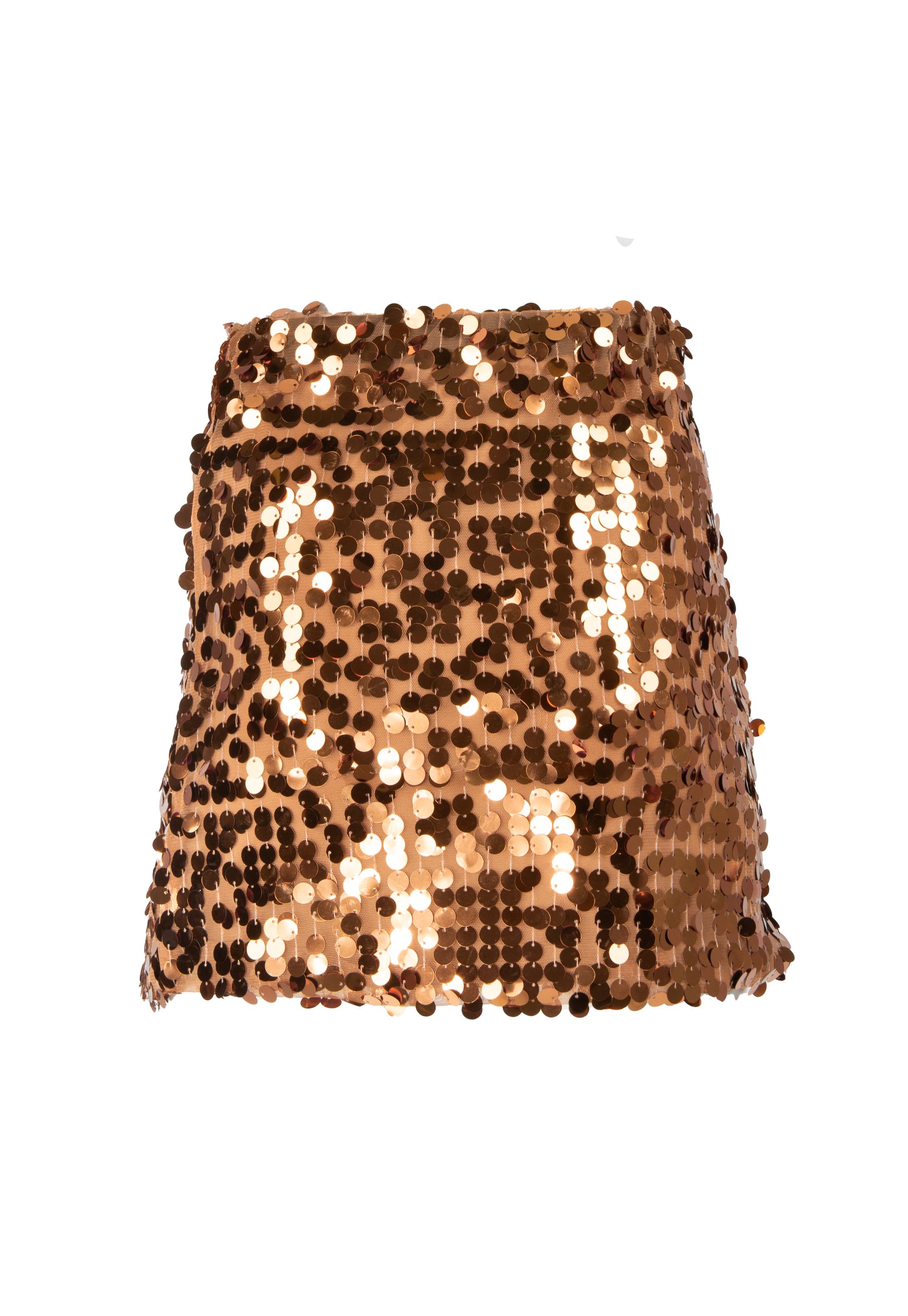 Mini skirt with brown sequins