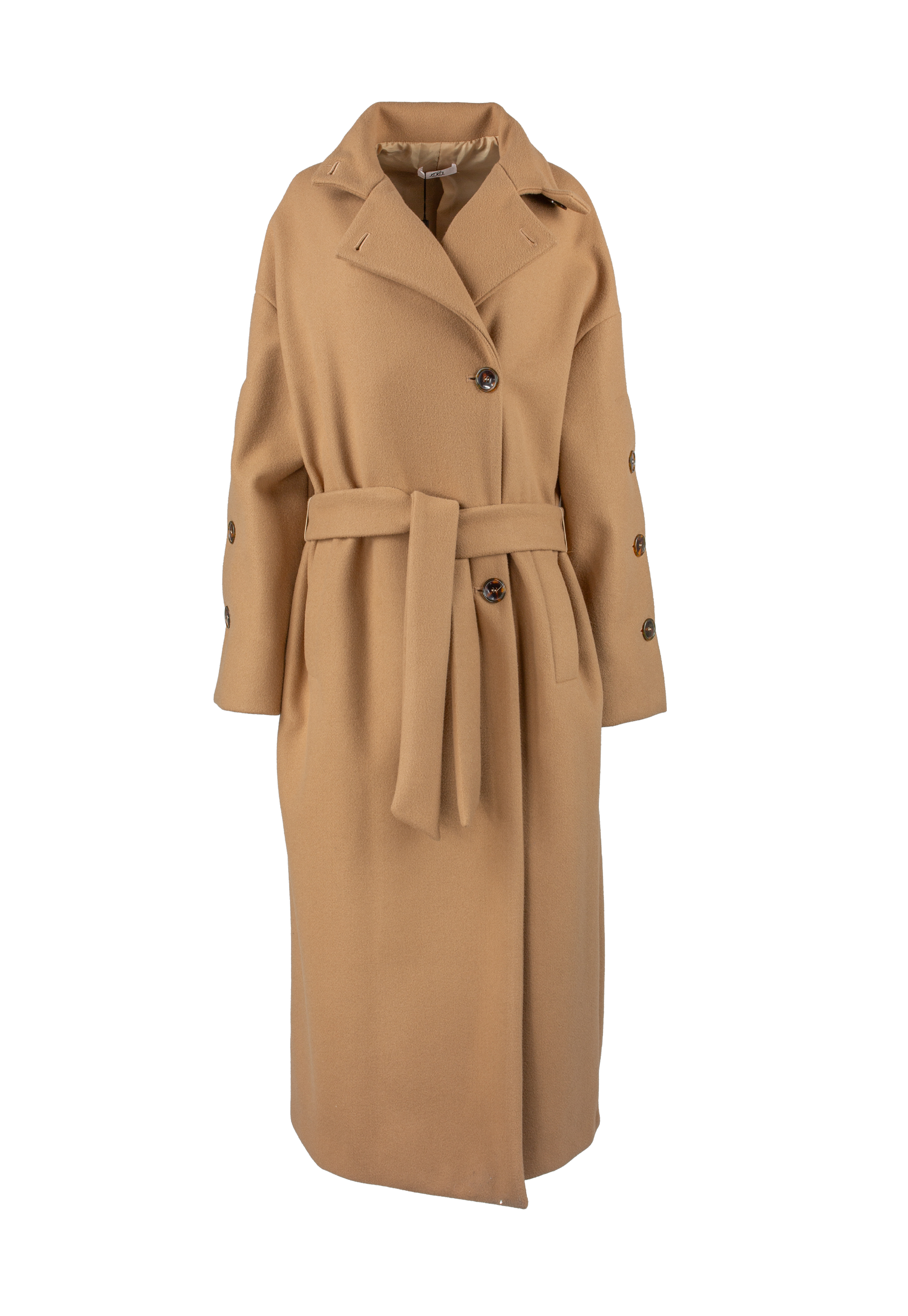 High collar coat | Cappuccino