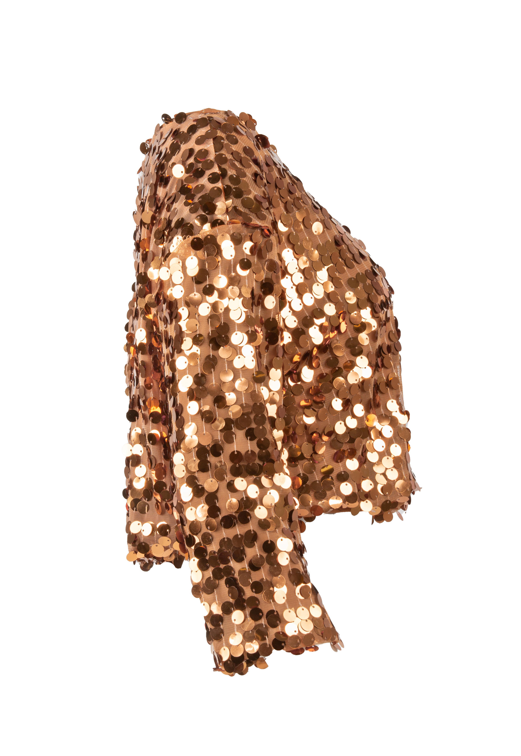 Croped blouse with brown sequins