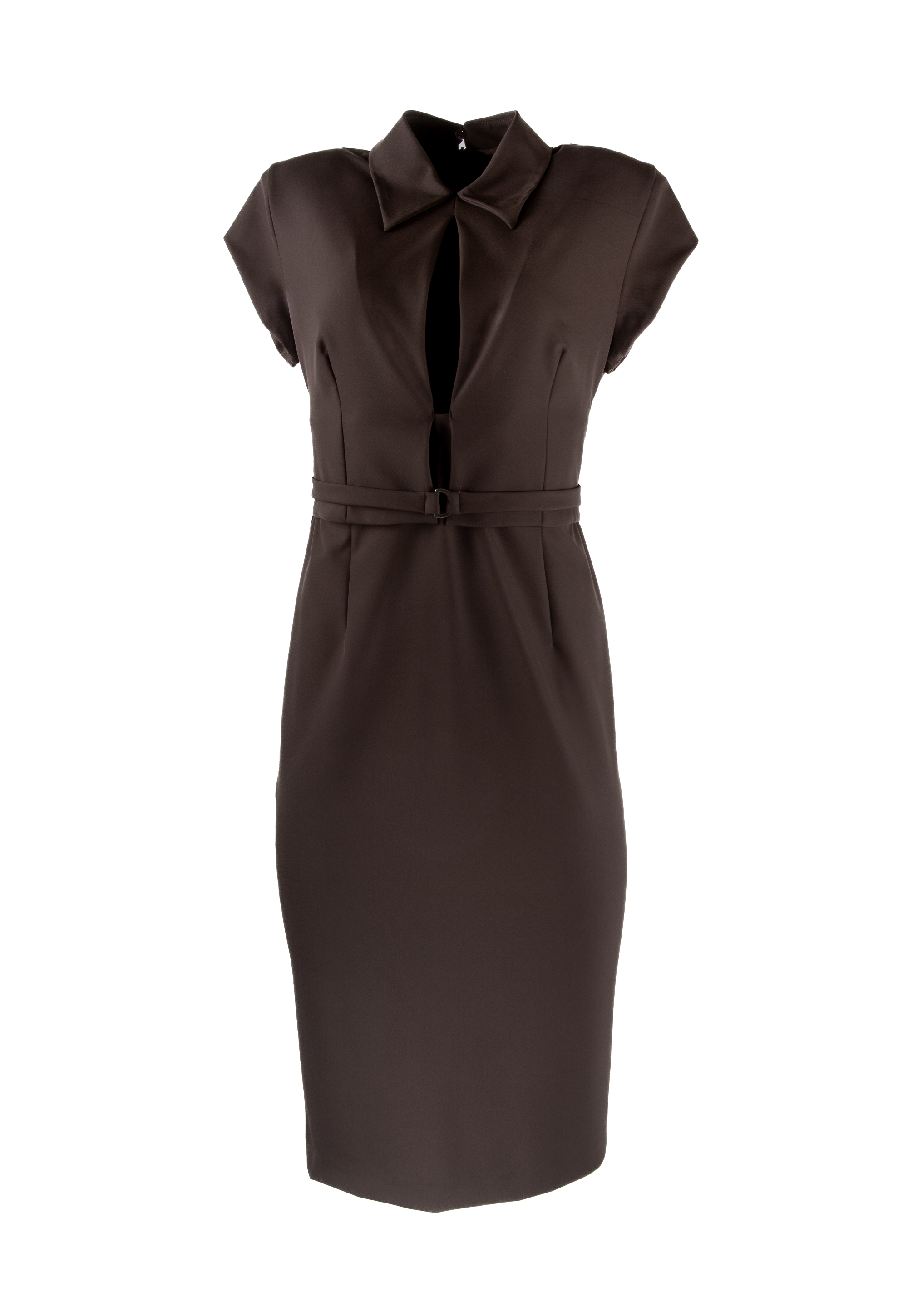 Slim fit dress with collar