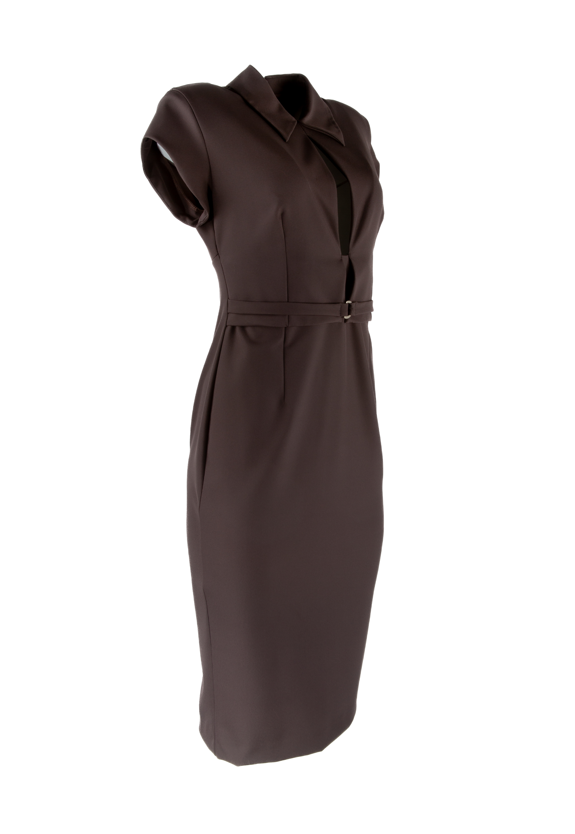 Slim fit dress with collar