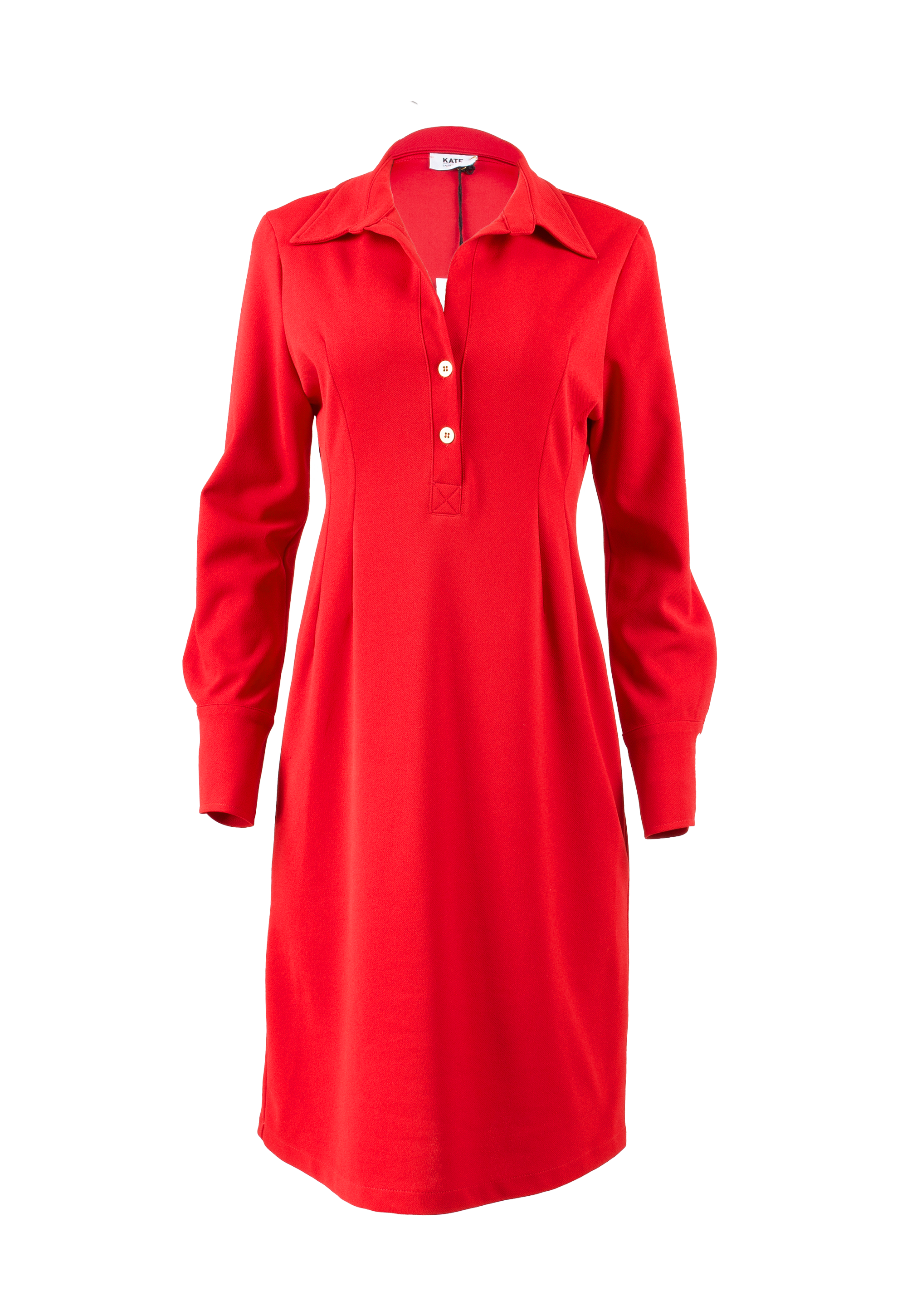 Midi A-line Red Dress