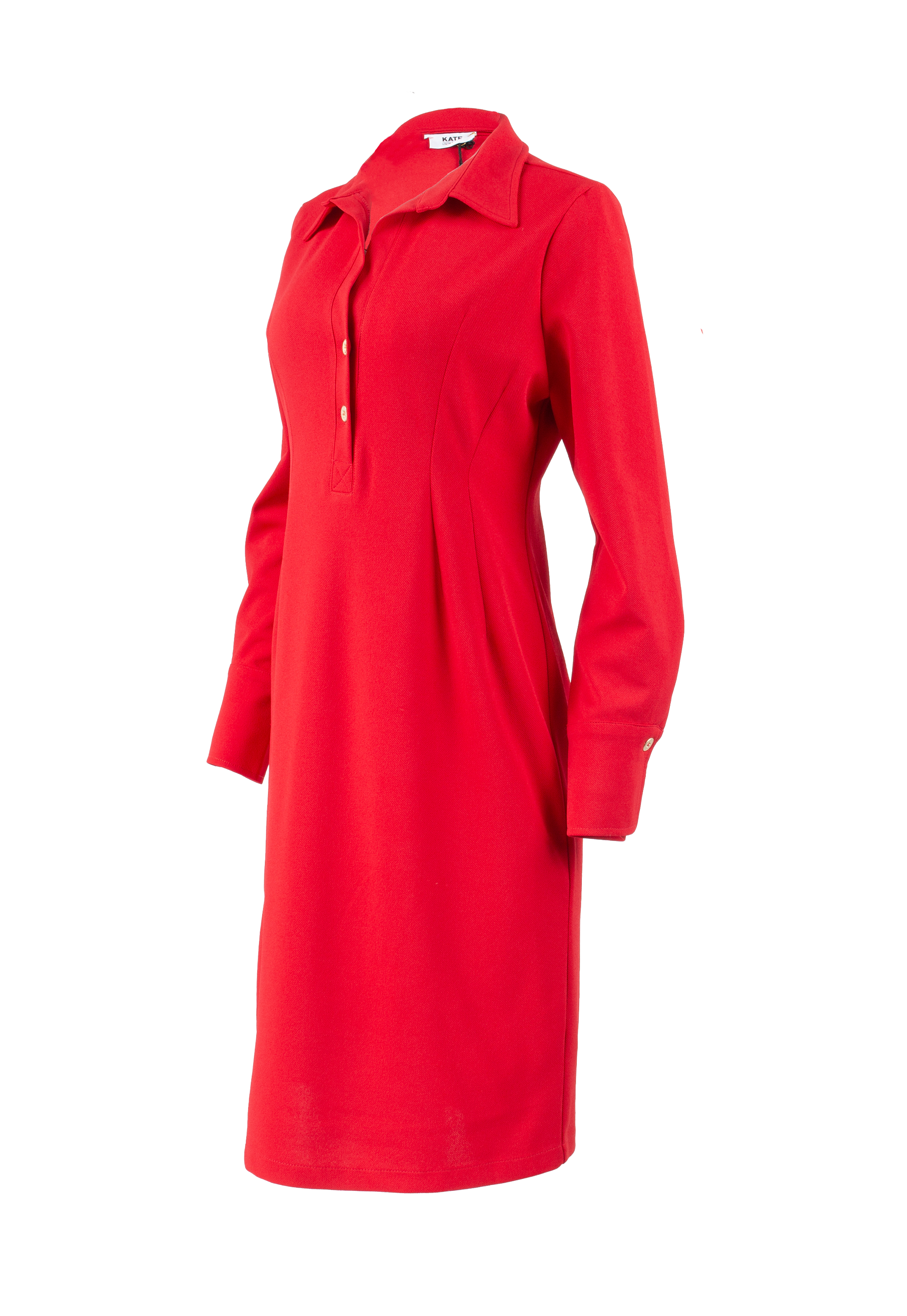 Midi A-line Red Dress