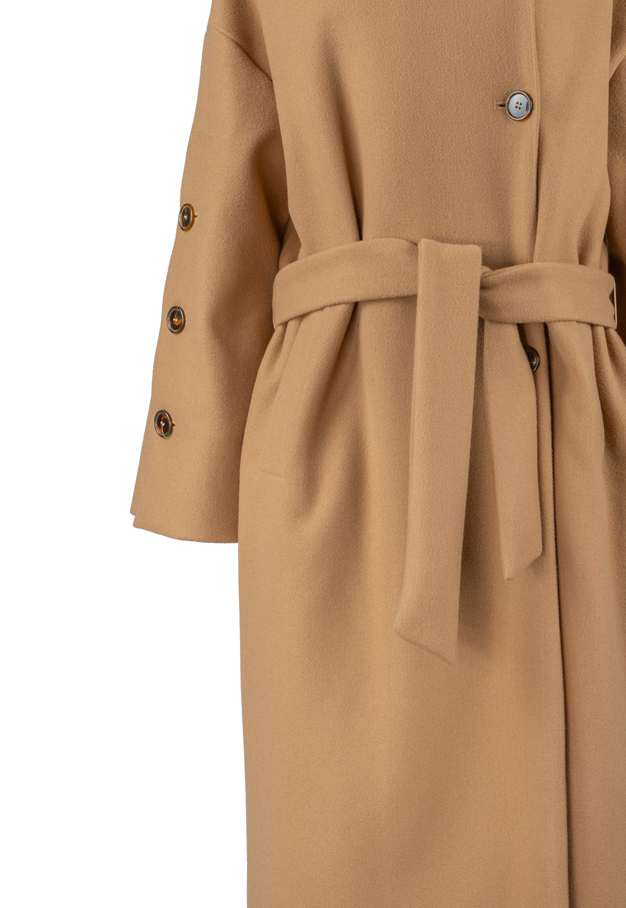 High collar coat | Cappuccino