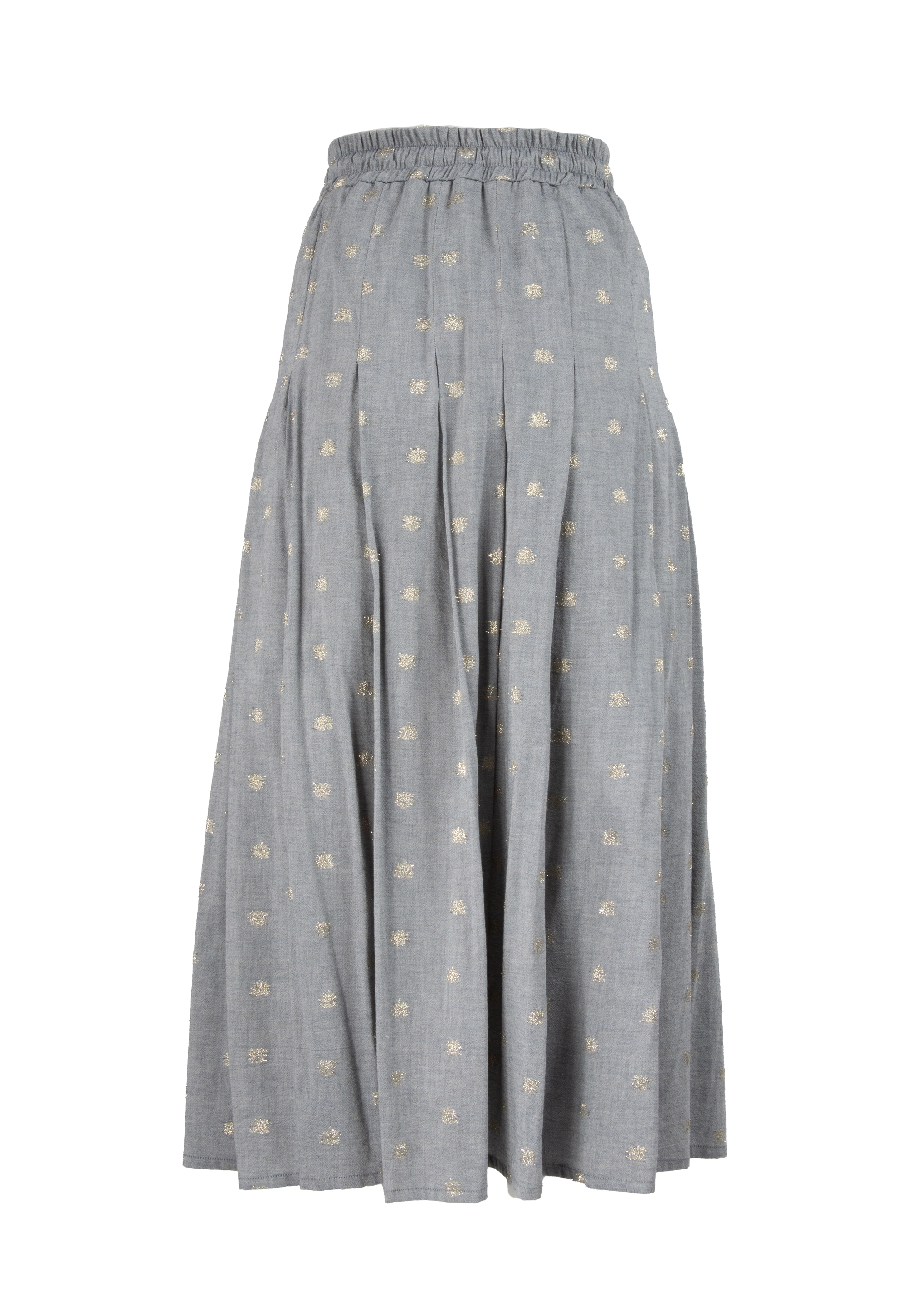 Long light blue skirt with sparkly dots