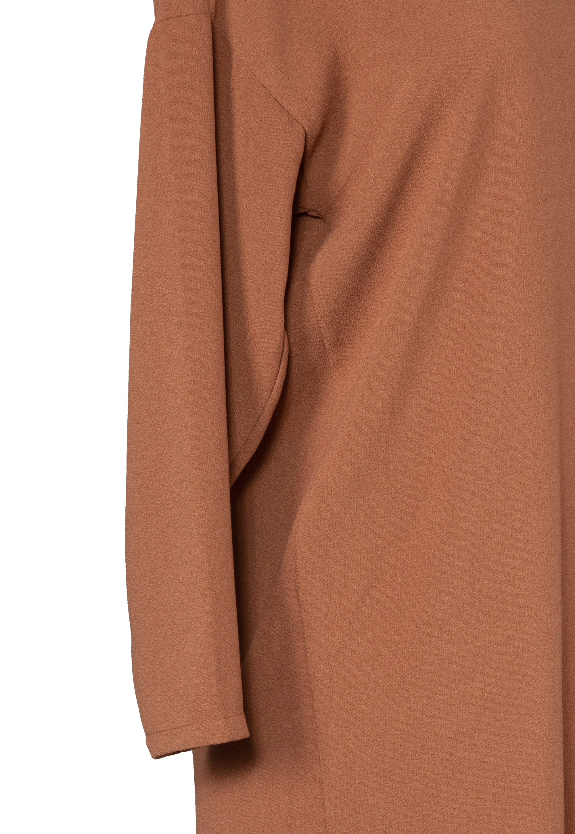 Tunic with a straight cut and a round neckline