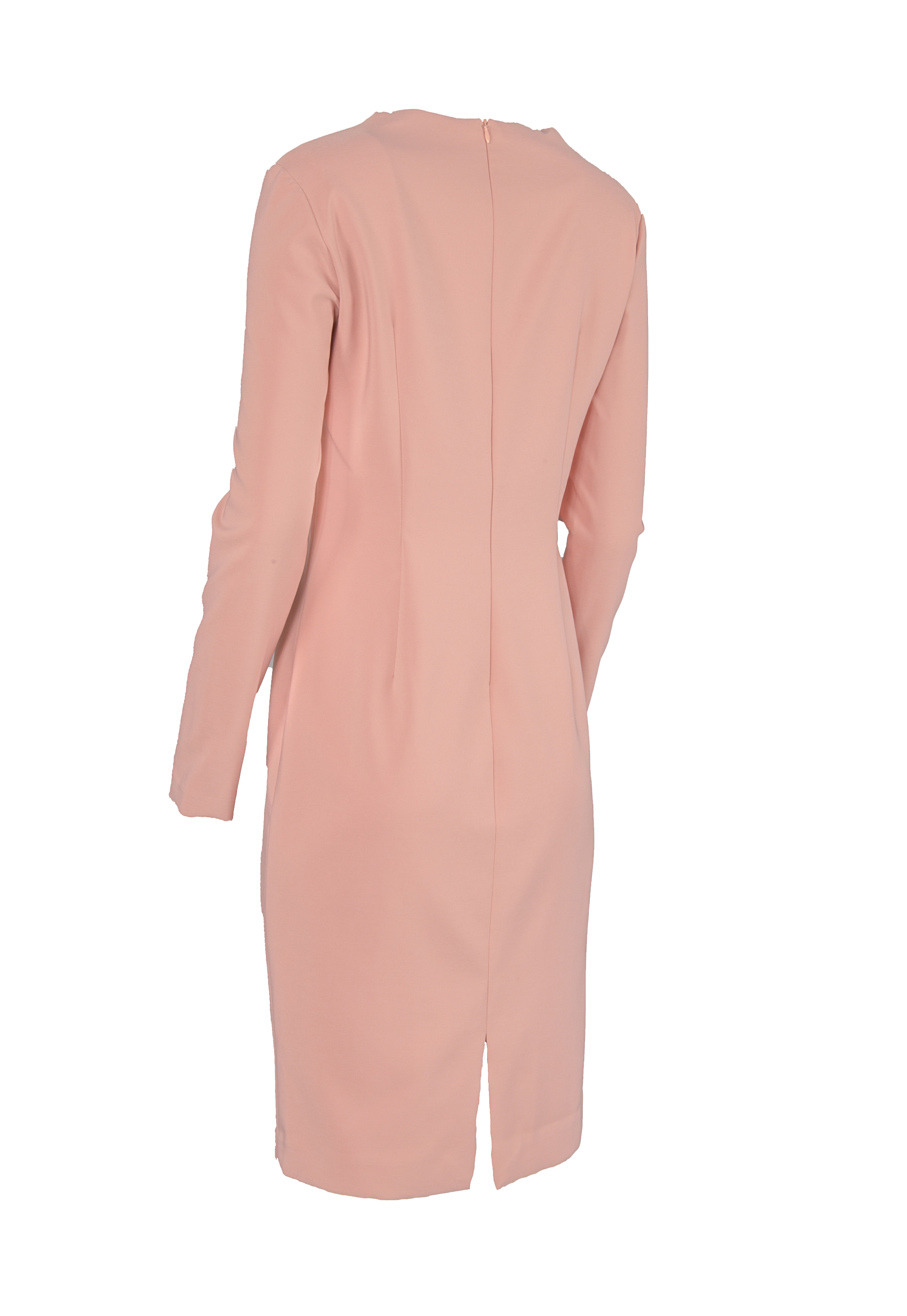 Long-sleeved dress with a sweetheart neckline