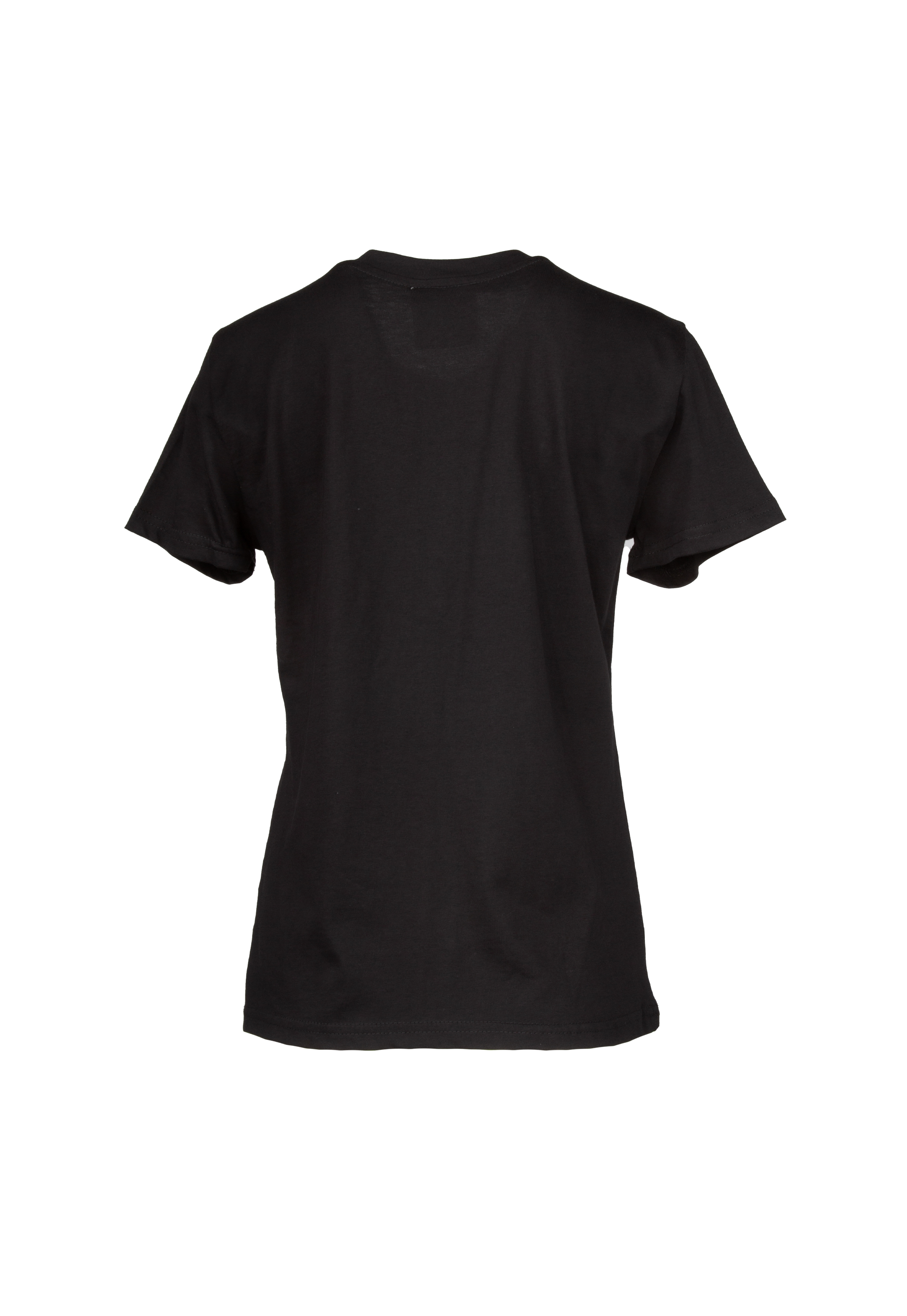 Black T-shirt with sewn-on beads