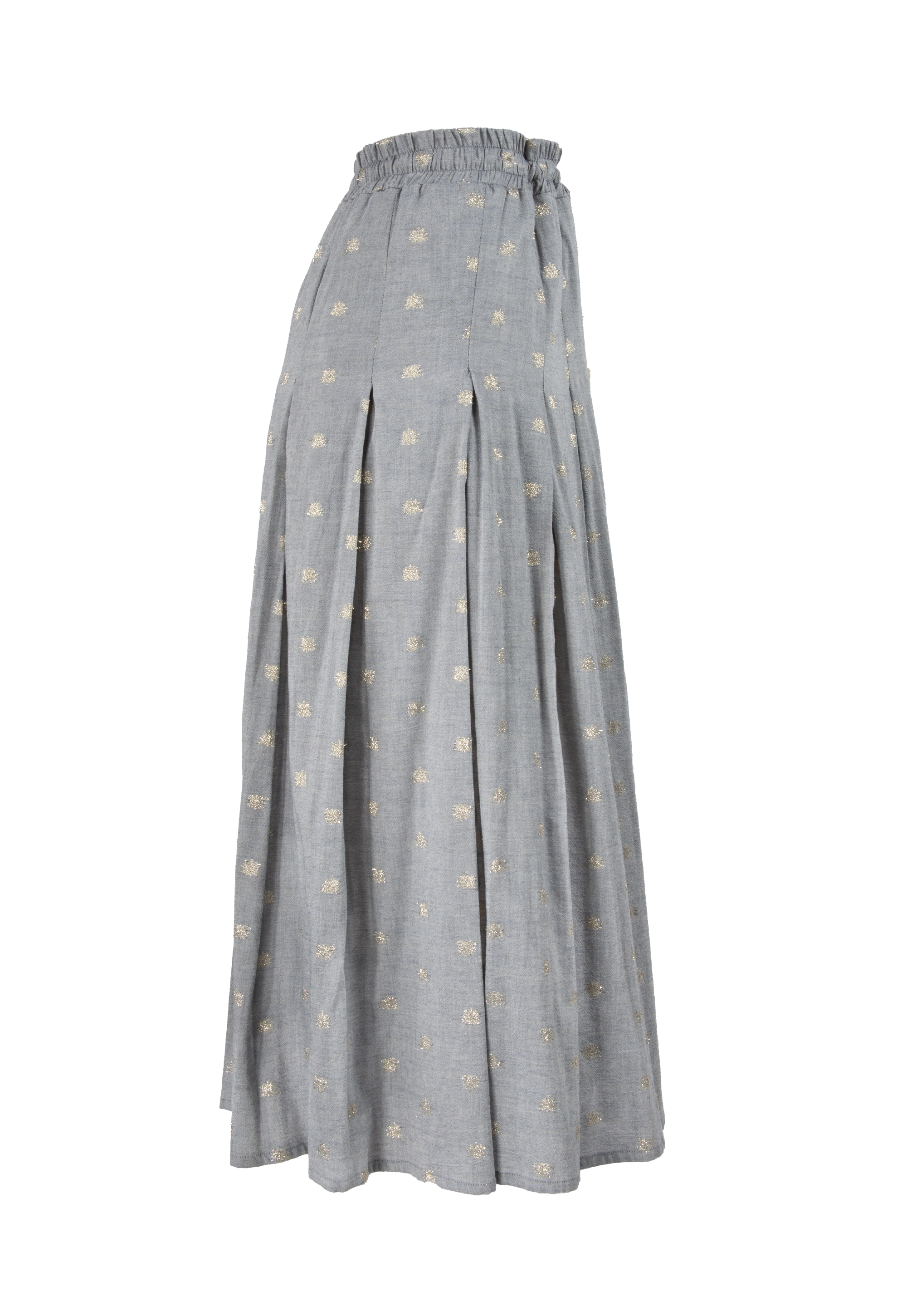 Long light blue skirt with sparkly dots