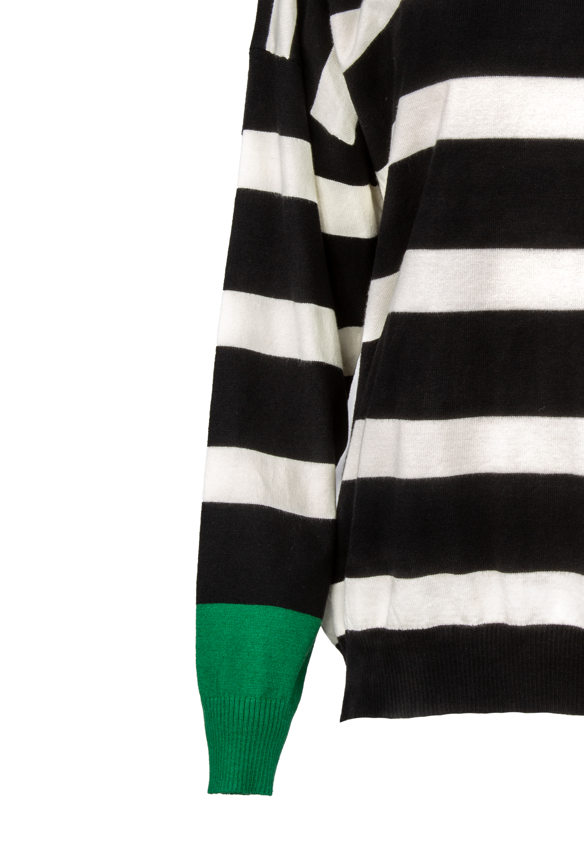 Sweatshirt in black and white wide stripes